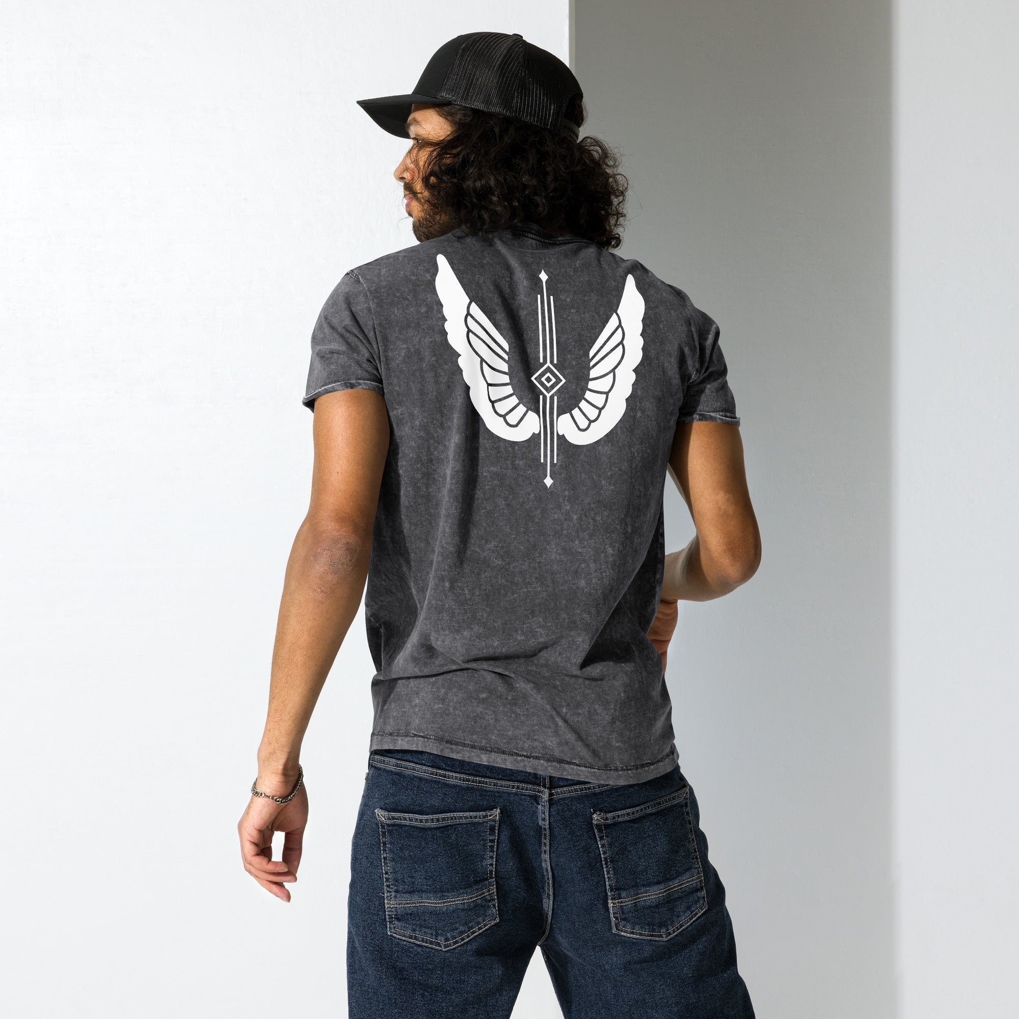 T-shirt, Baumwolle t-shirt kaufen, back mit flugel 