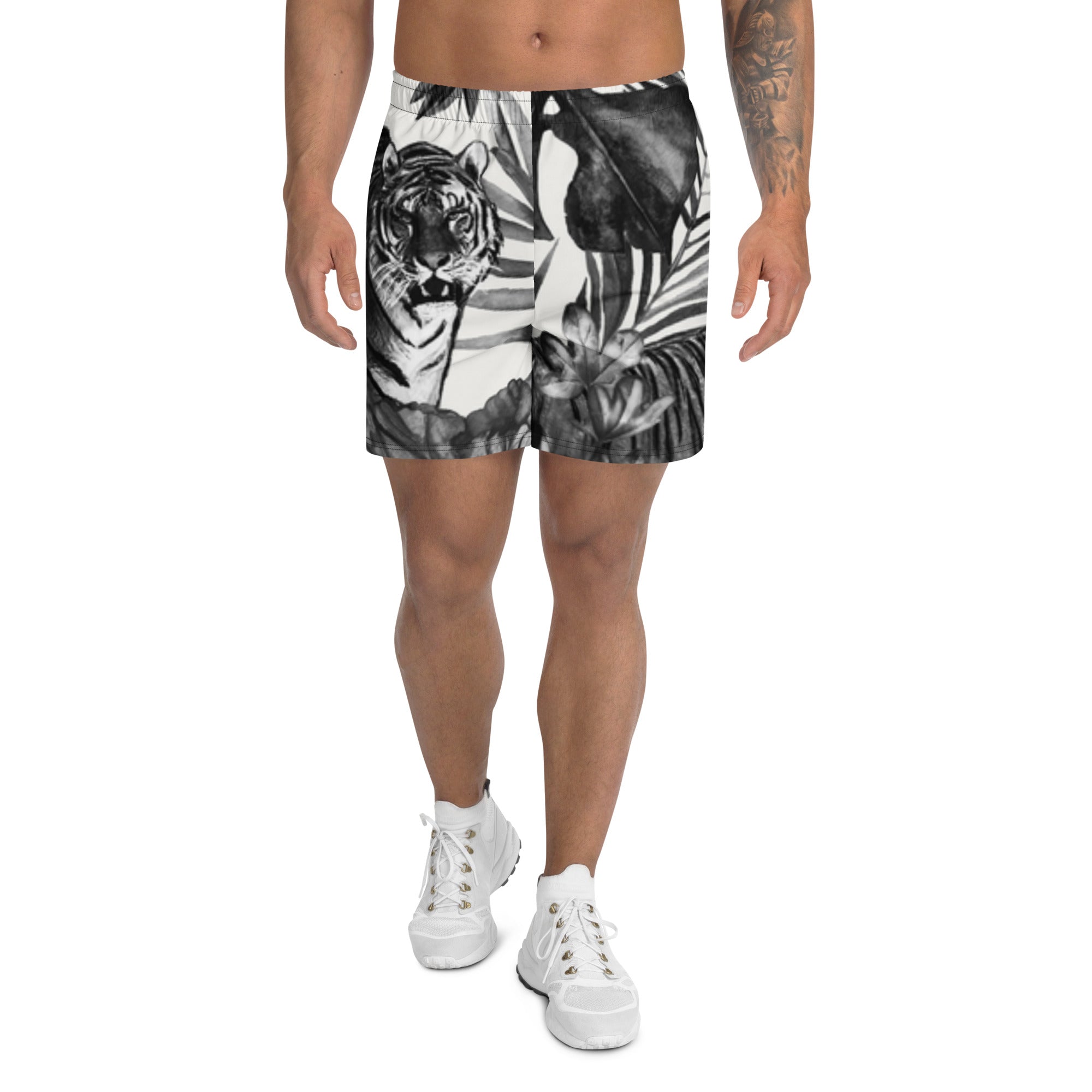 Lange Sport-Shorts Unisex – Recycelt, UPF50+, Allover-Druck | Melivero Melivero