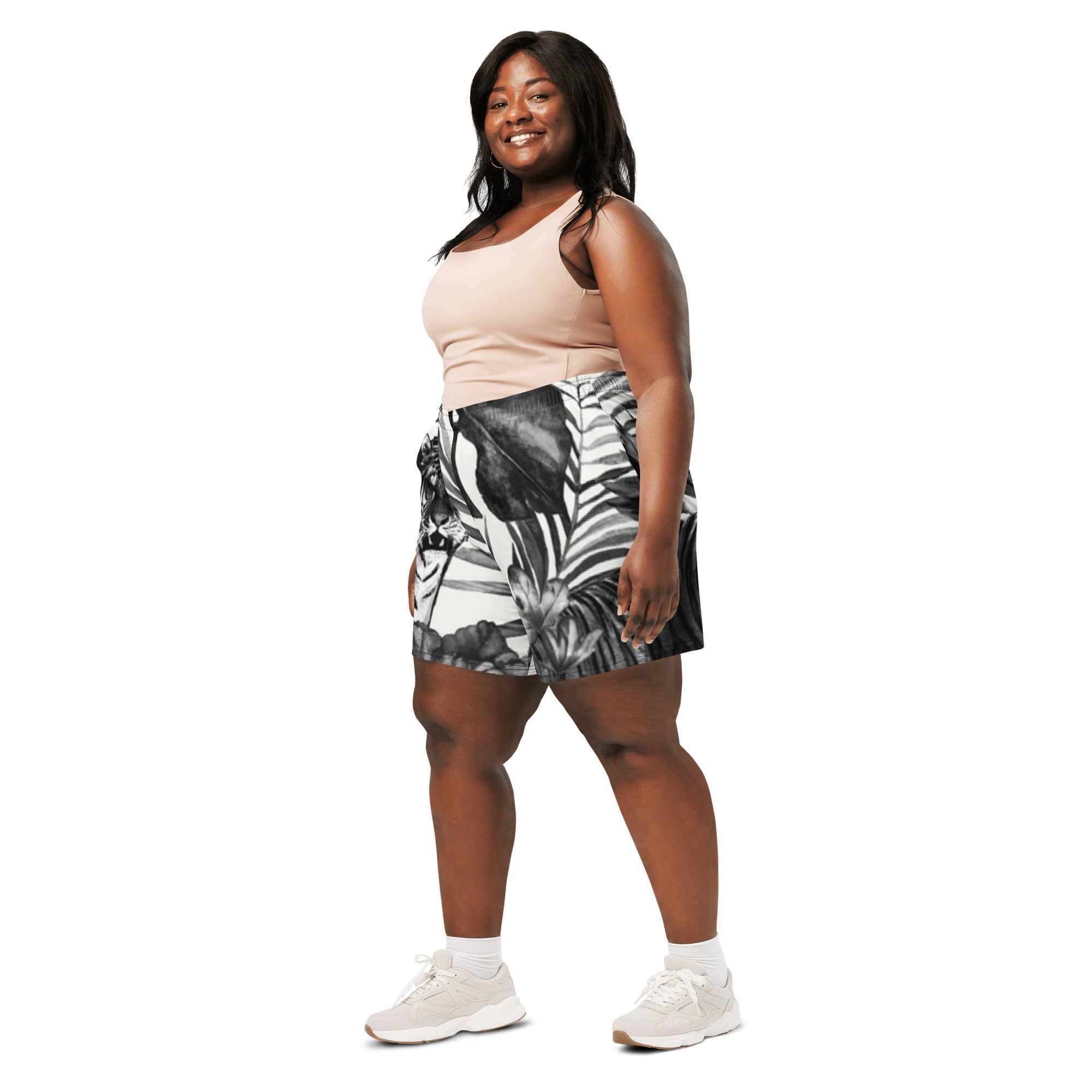 Lange Sport-Shorts Unisex – Recycelt, UPF50+, Allover-Druck | Melivero Melivero