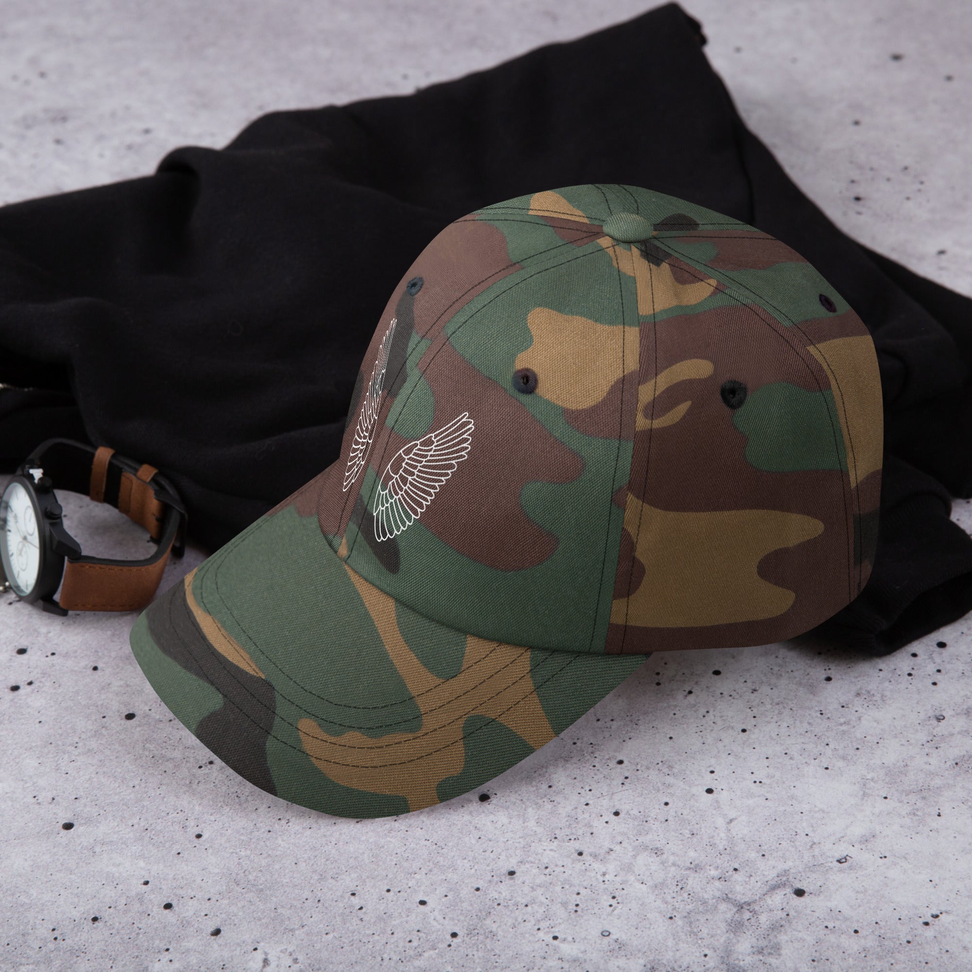 Classic Dad Hat | Baumwoll Cap Unisex in 7 Farben Grün Camouflage Melivero