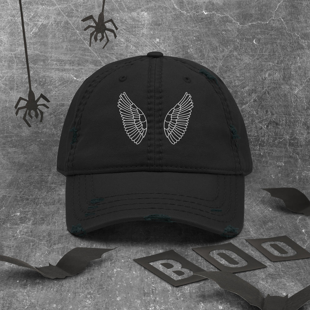 Dad Hat im Used-Look Premium | Distressed Cap Unisex Schwarz Melivero