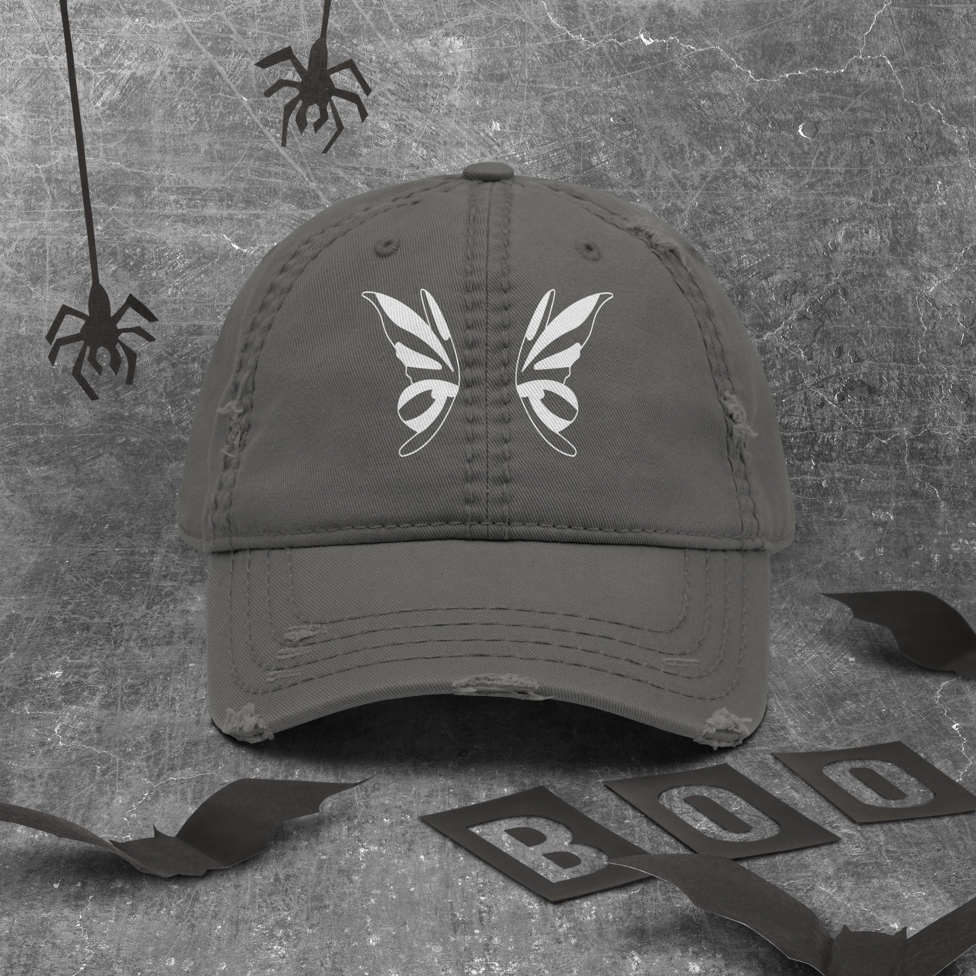 Dad Hat im Used-Look | Distressed Cap Unisex Charcoal Grey Melivero