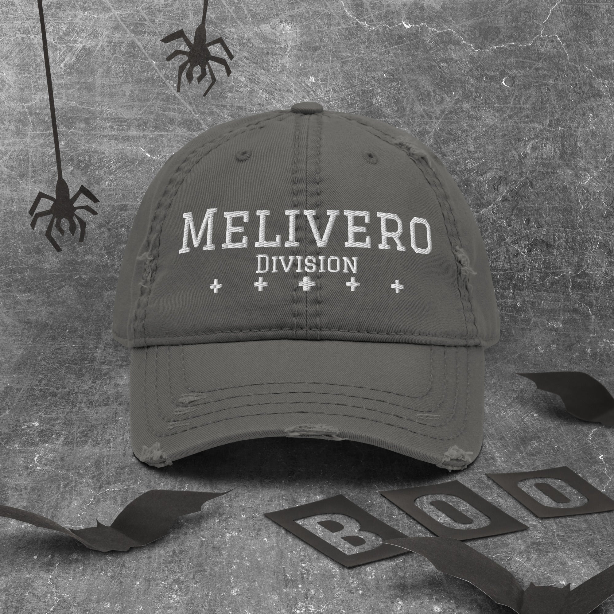 Premium Dad Hat im Used-Look – Distressed Baseball Cap aus Baumwolle | Melivero Charcoal Grey Melivero
