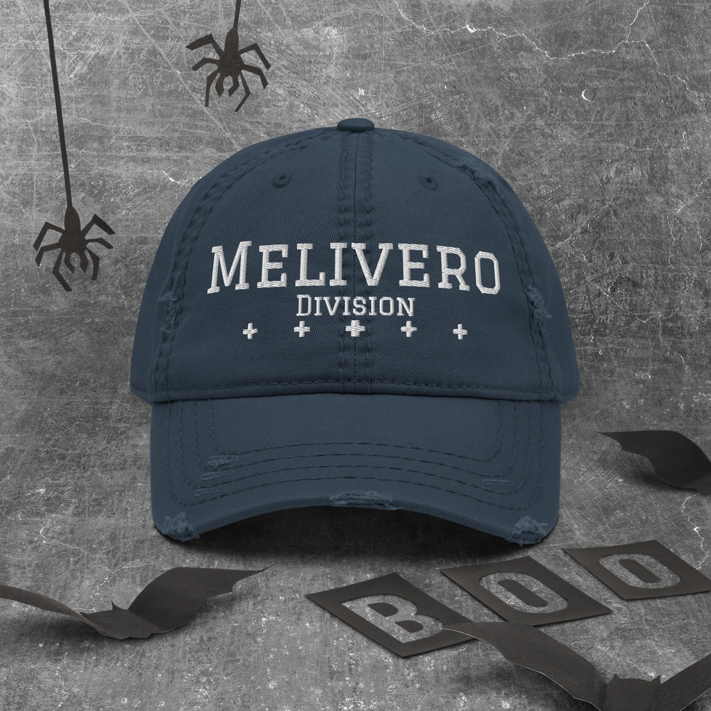 Premium Dad Hat im Used-Look – Distressed Baseball Cap aus Baumwolle | Melivero Navy Melivero