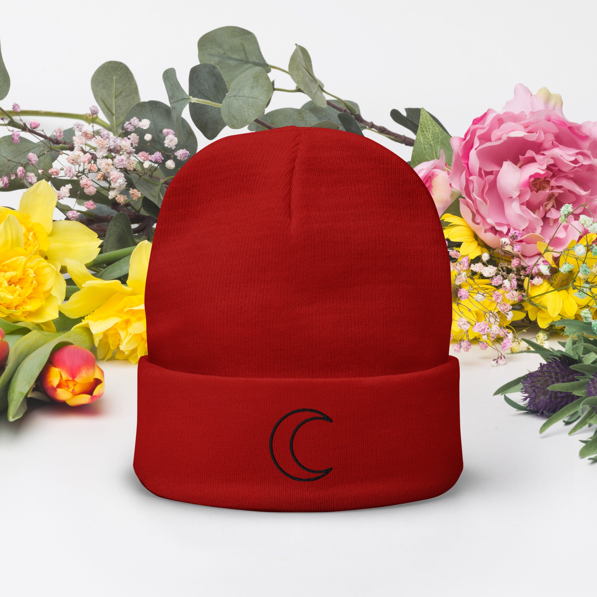 Bestickte Beanie Mütze Unisex – Weich, Warm & Stilvoll | Melivero Rot Melivero