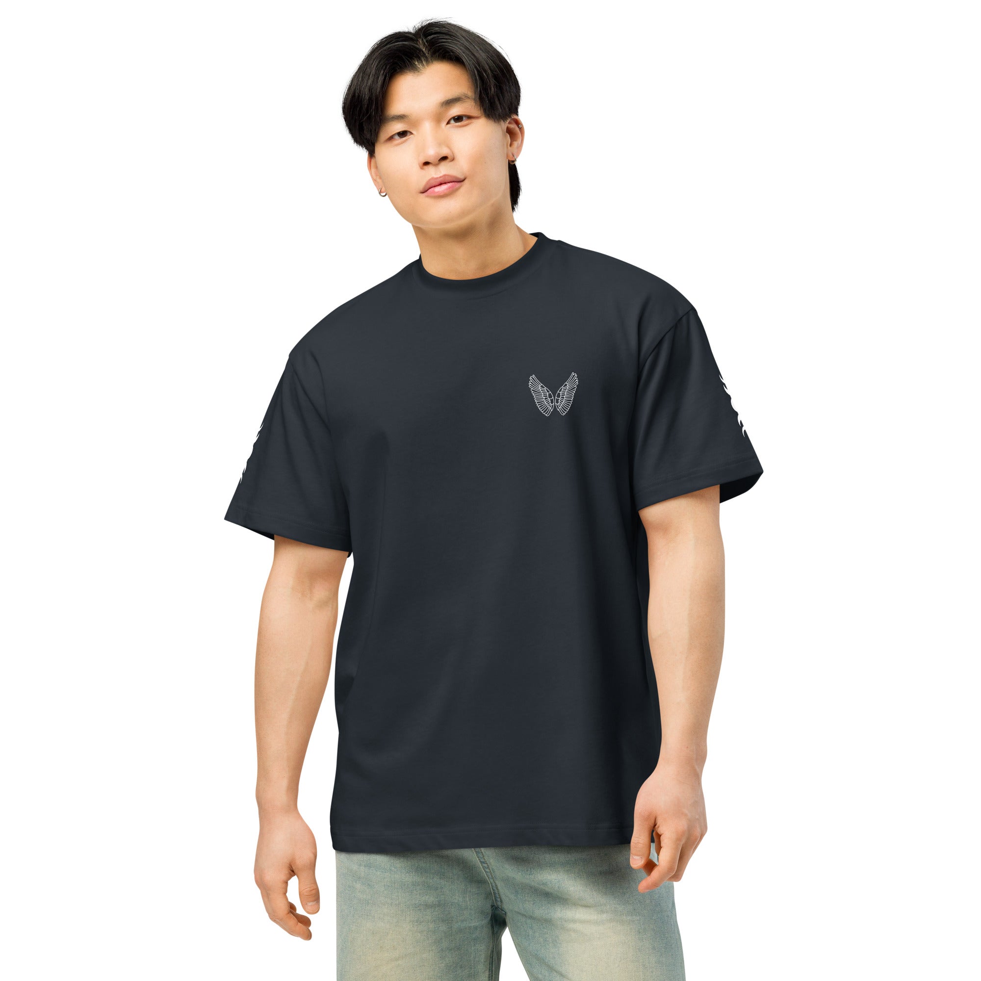 Melivero Premium Boxy T-Shirt Herren – Oversized Fit | Schwarz Navy Vintage S–2XL Melivero