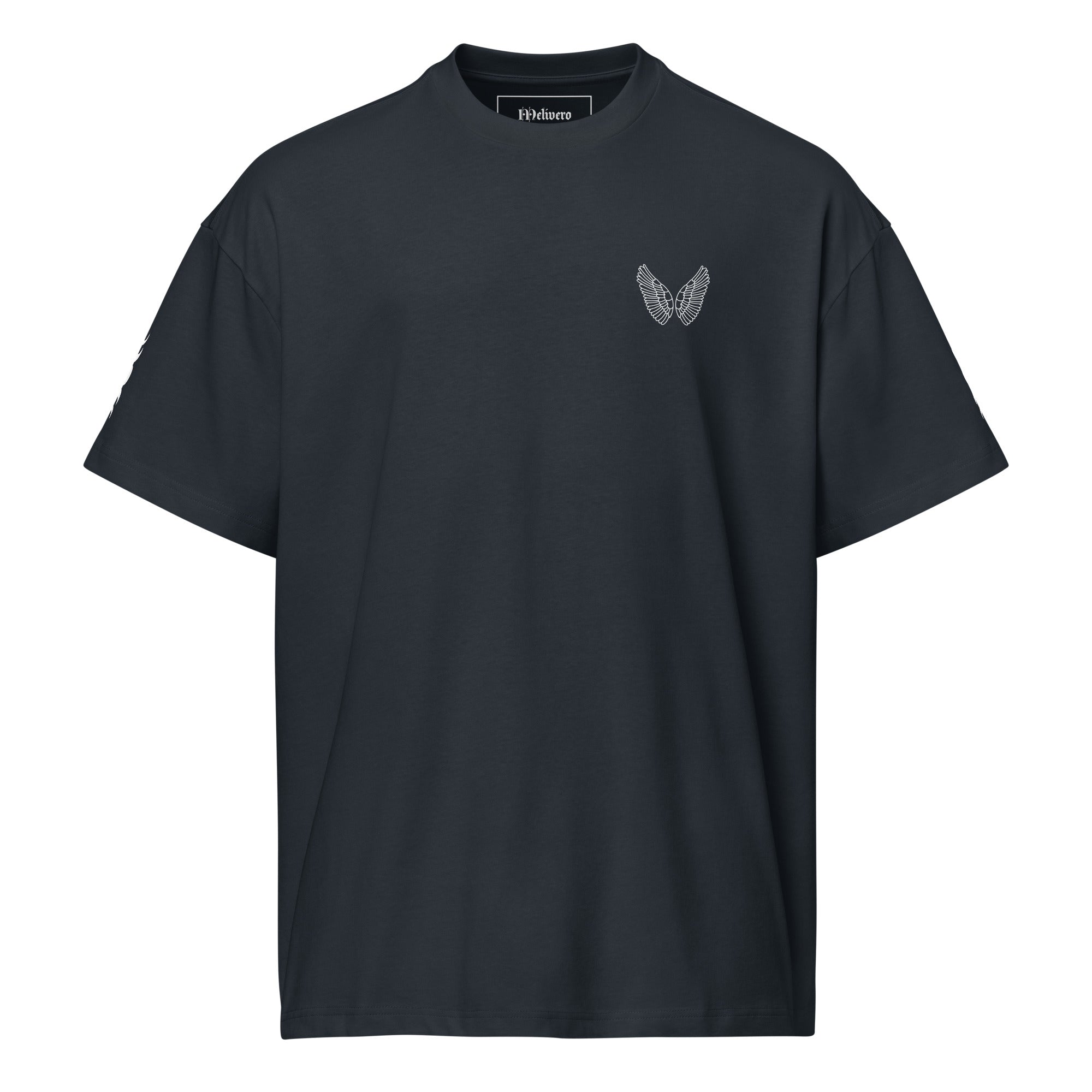 Melivero Premium Boxy T-Shirt Herren – Oversized Fit | Schwarz Navy Vintage S–2XL Navy Blazer Melivero
