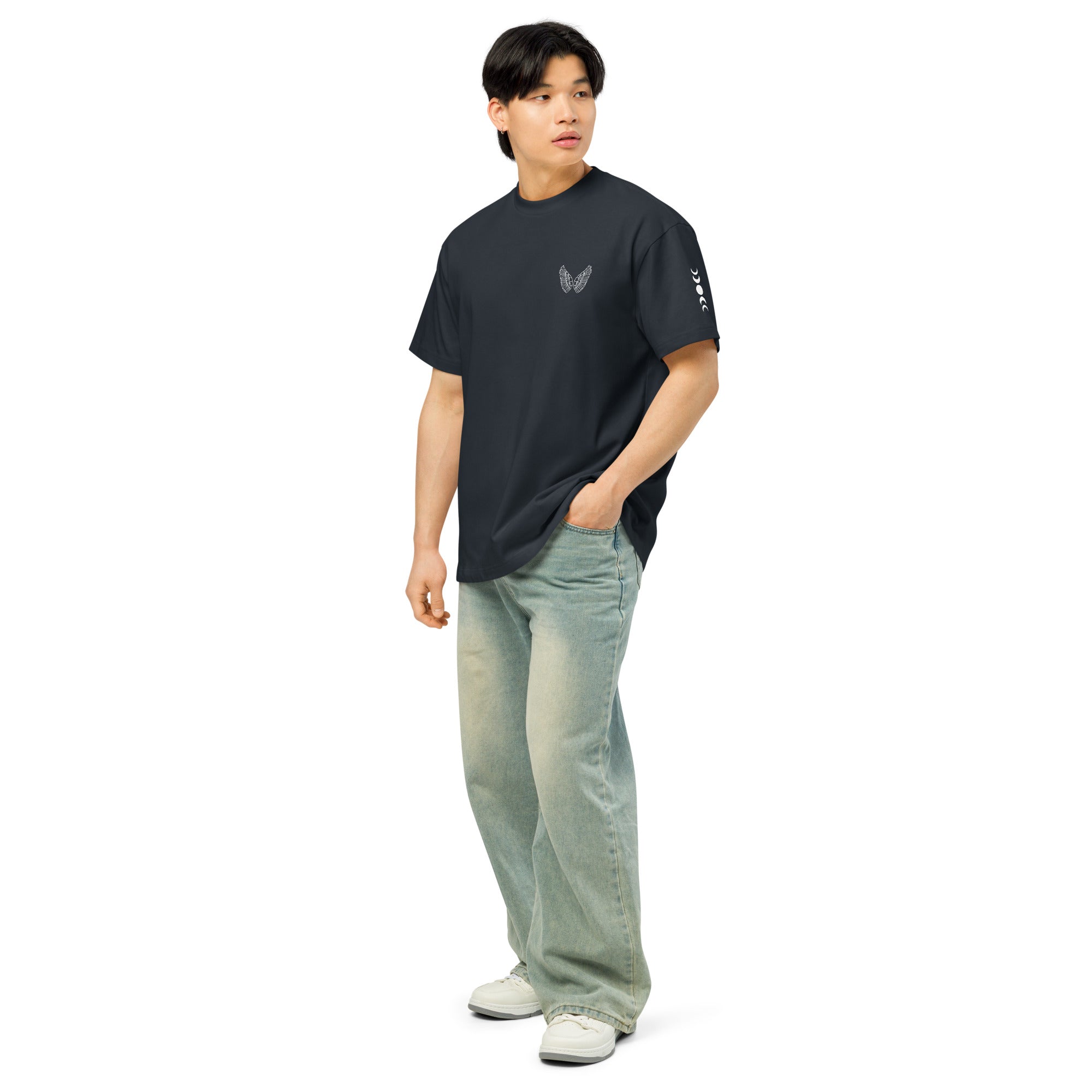 Melivero Premium Boxy T-Shirt Herren – Oversized Fit | Schwarz Navy Vintage S–2XL Melivero