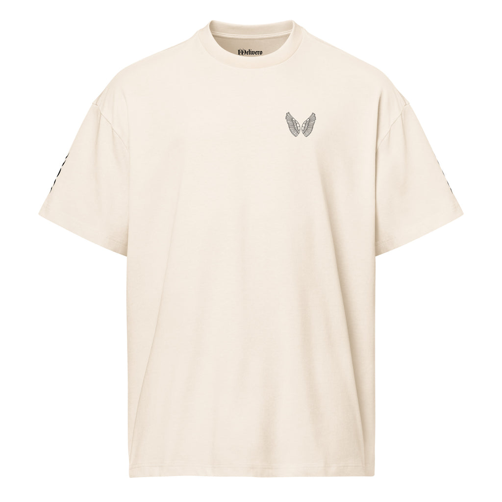 Oversized Boxy T-Shirt Herren | 100% Baumwolle Streetwear Fit Vintage White Melivero