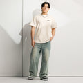 Melivero Oversized Boxy T-Shirt Herren – 100% Baumwolle | Streetwear S–2XL Vintage White Melivero