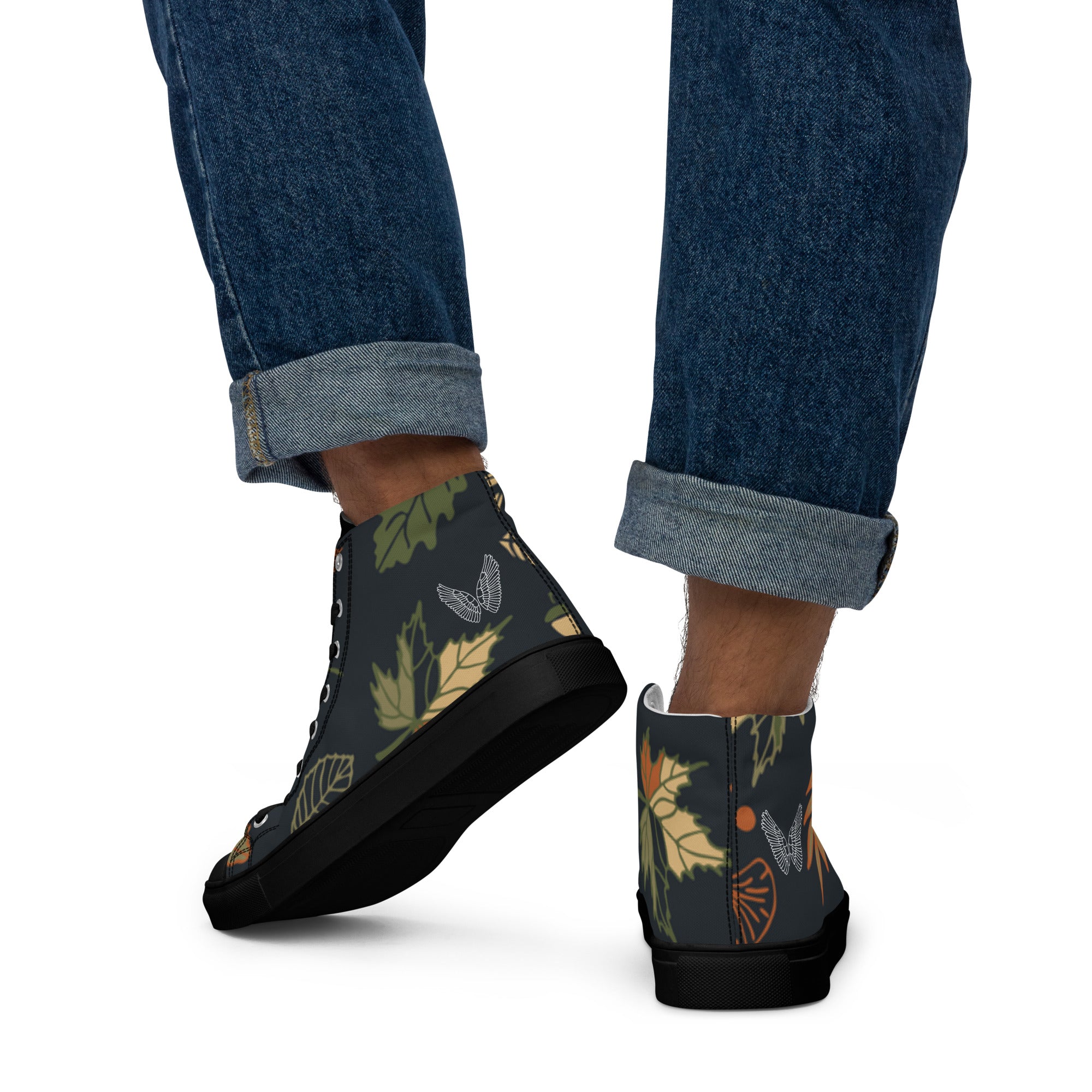High-Top Canvas Sneaker Herren – Schwarz & Weiß | Melivero Melivero