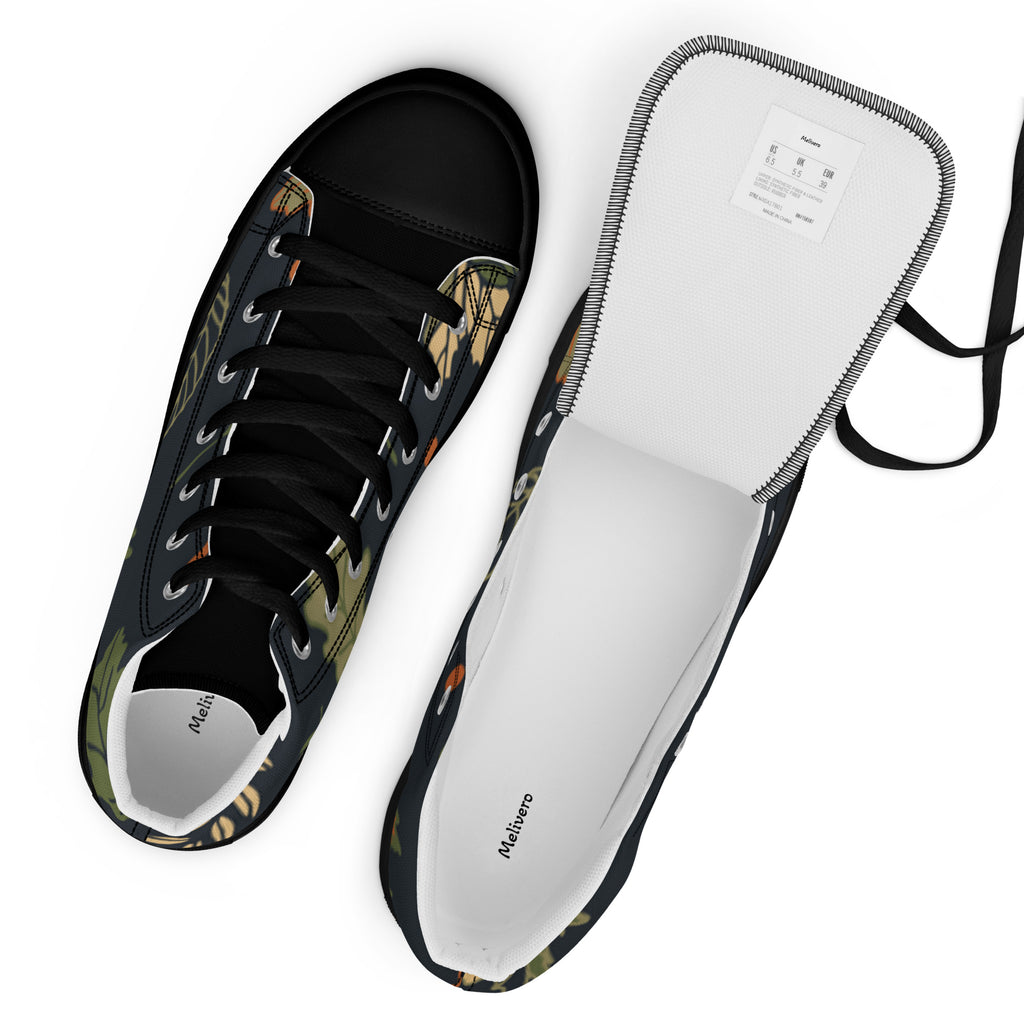 High-Top Canvas Sneaker Herren – Schwarz & Weiß | Melivero Melivero