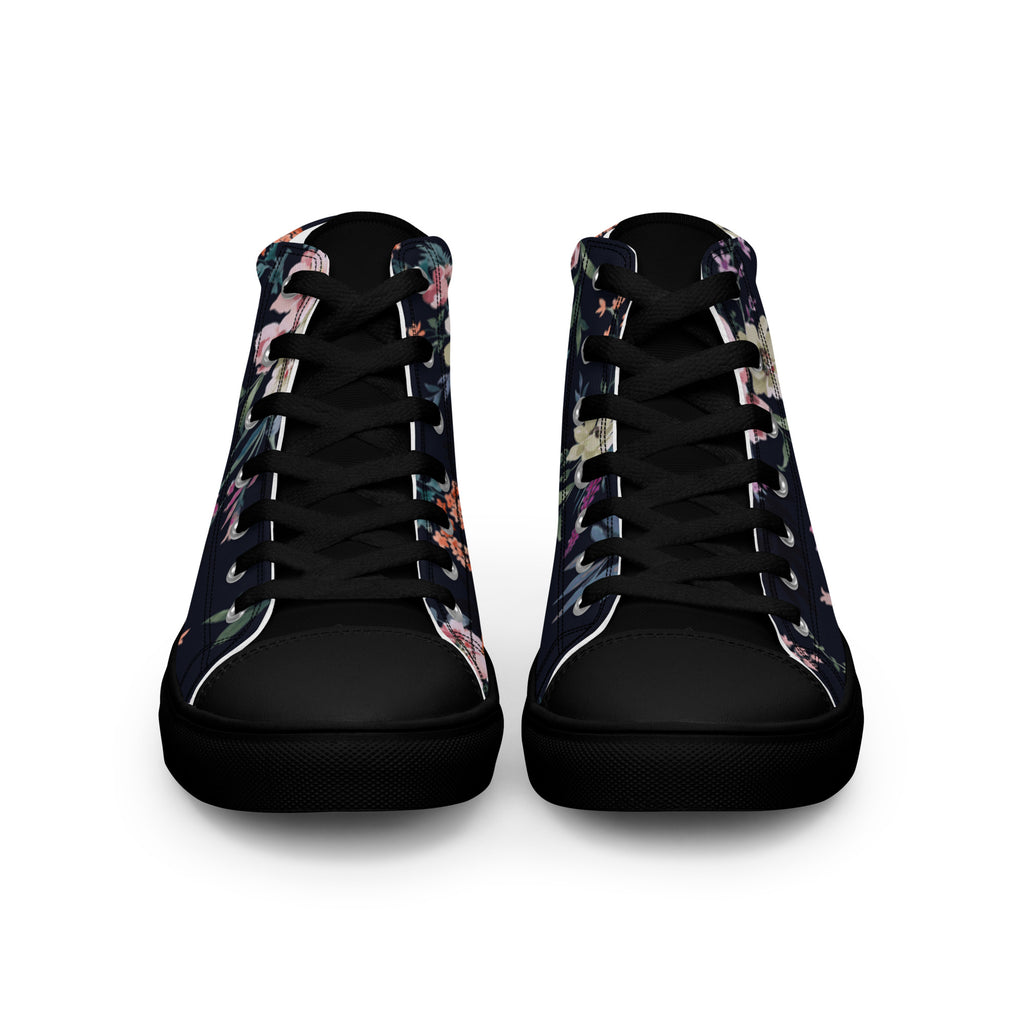 Melivero High-Top Sneaker Unisex – Canvas Leinenschuhe | Schwarz Weiß | EU 37,5–47,5 Schwarz Melivero