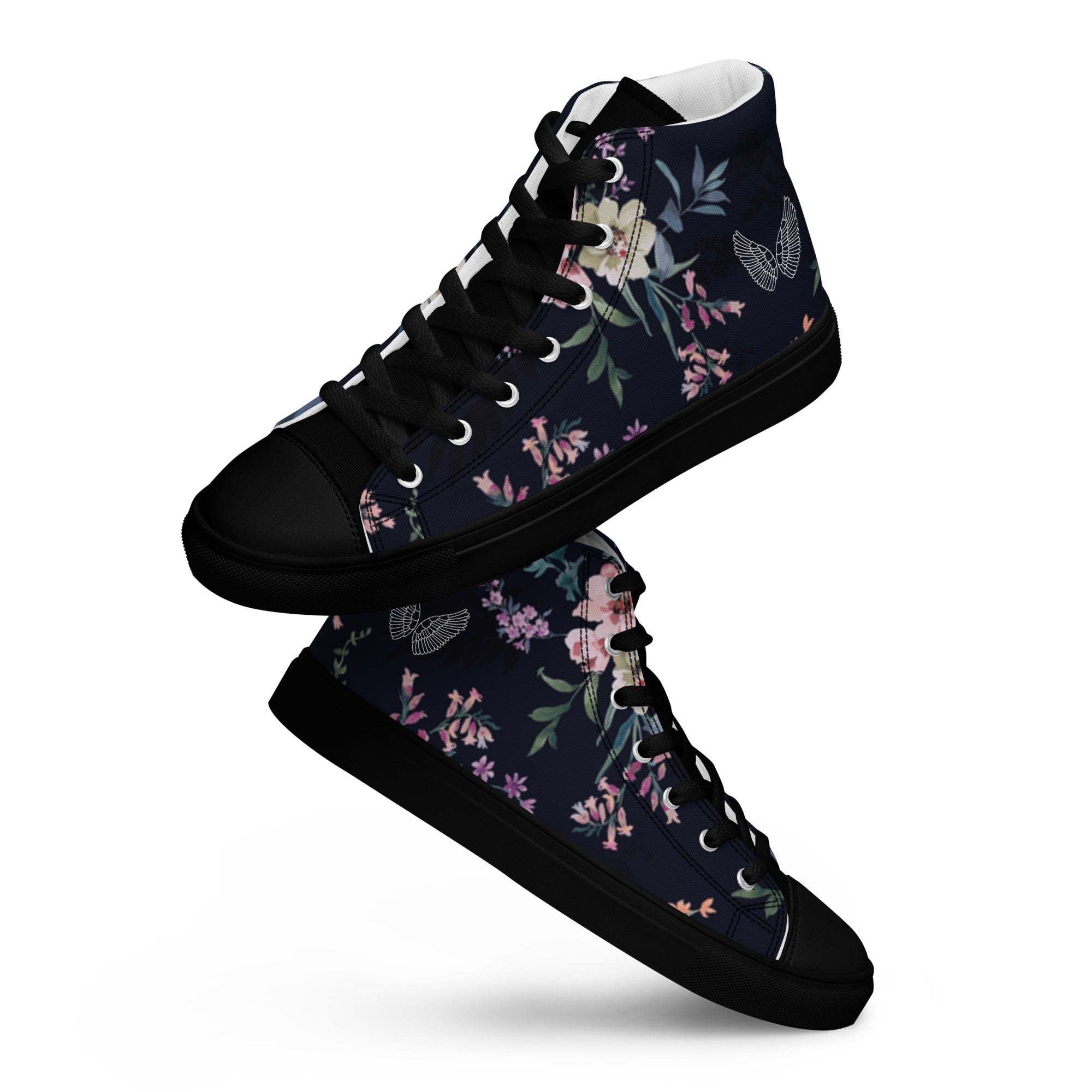 Melivero High-Top Sneaker Unisex – Canvas Leinenschuhe | Schwarz Weiß | EU 37,5–47,5 Melivero