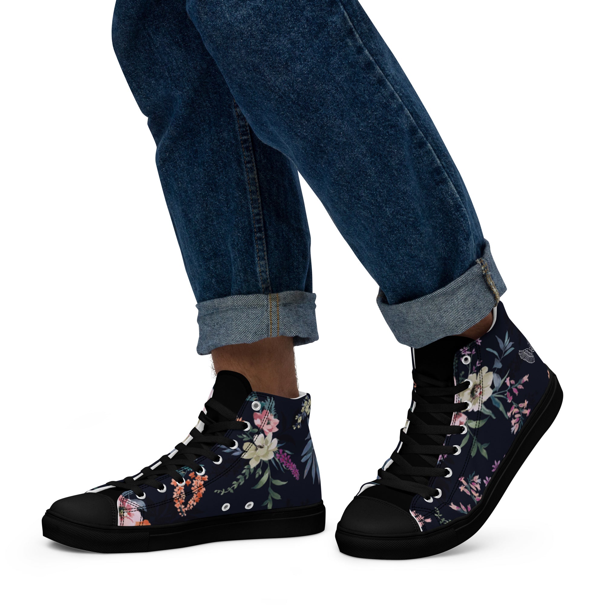 Melivero High-Top Sneaker Unisex – Canvas Leinenschuhe | Schwarz Weiß | EU 37,5–47,5 Melivero