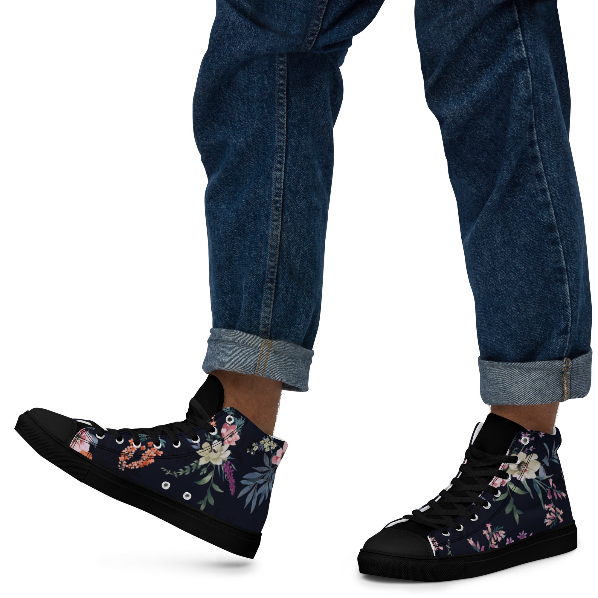 Melivero High-Top Sneaker Unisex – Canvas Leinenschuhe | Schwarz Weiß | EU 37,5–47,5 Melivero
