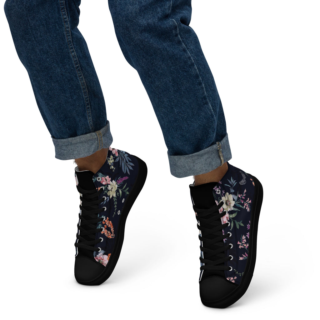 Melivero High-Top Sneaker Unisex – Canvas Leinenschuhe | Schwarz Weiß | EU 37,5–47,5 Melivero