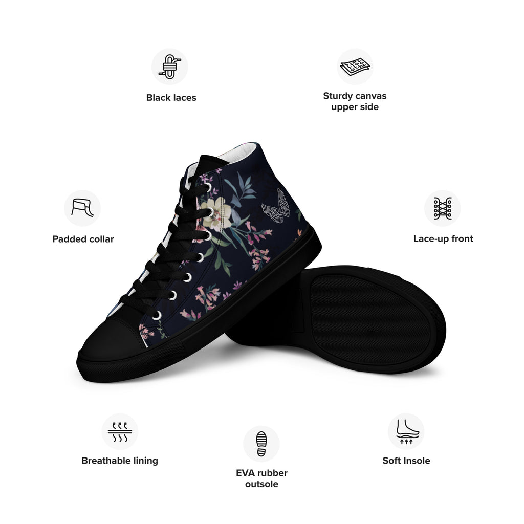 Melivero High-Top Sneaker Unisex – Canvas Leinenschuhe | Schwarz Weiß | EU 37,5–47,5 Melivero
