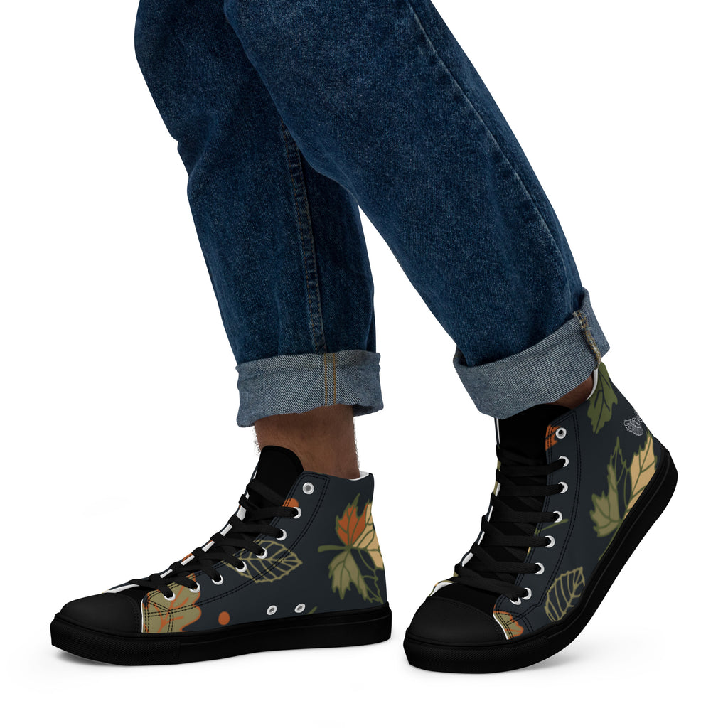 High-Top Canvas Sneaker Herren – Schwarz & Weiß | Melivero Melivero