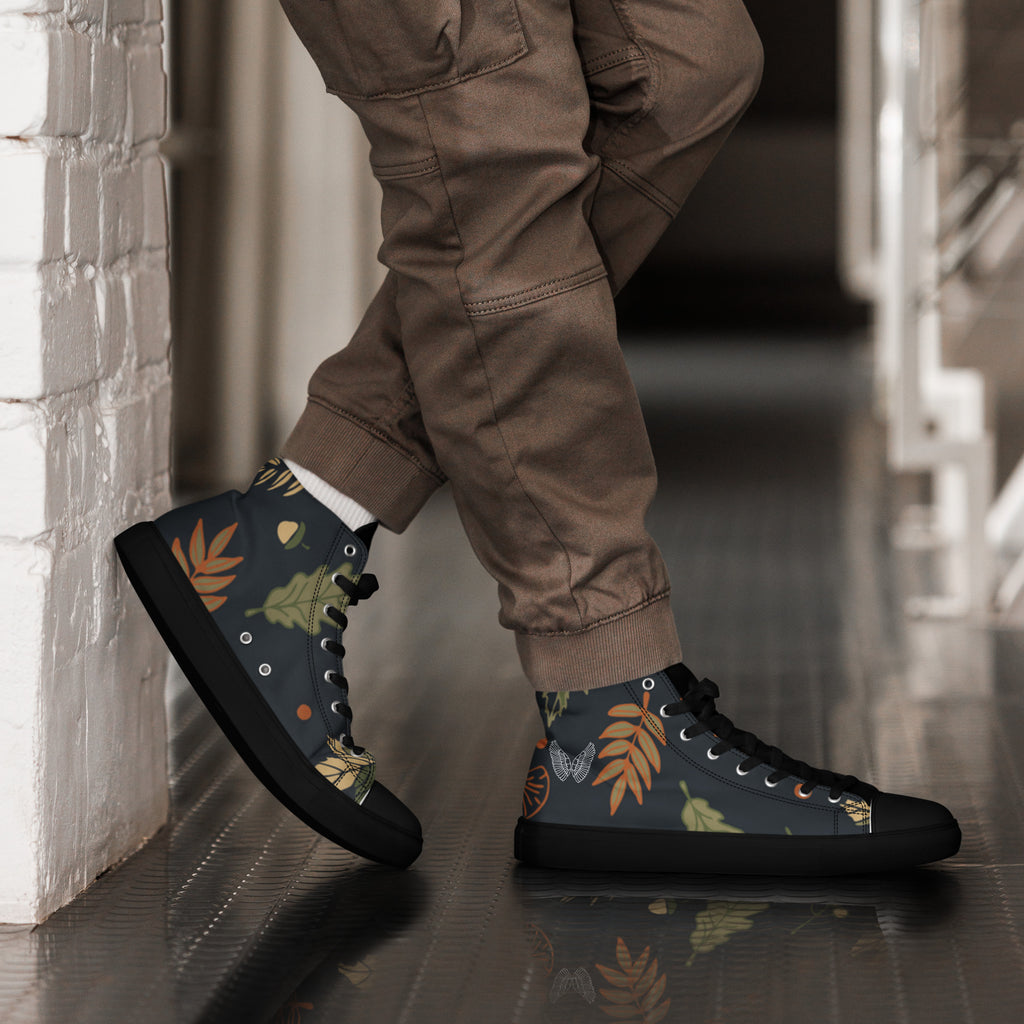 High-Top Canvas Sneaker Herren – Schwarz & Weiß | Melivero Melivero