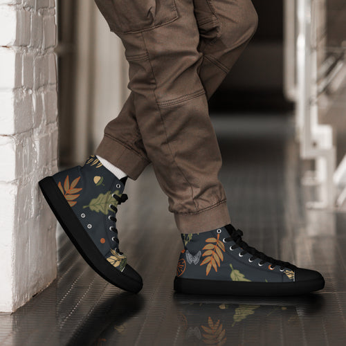 High-Top Canvas Sneaker Herren – Schwarz & Weiß | Melivero Melivero