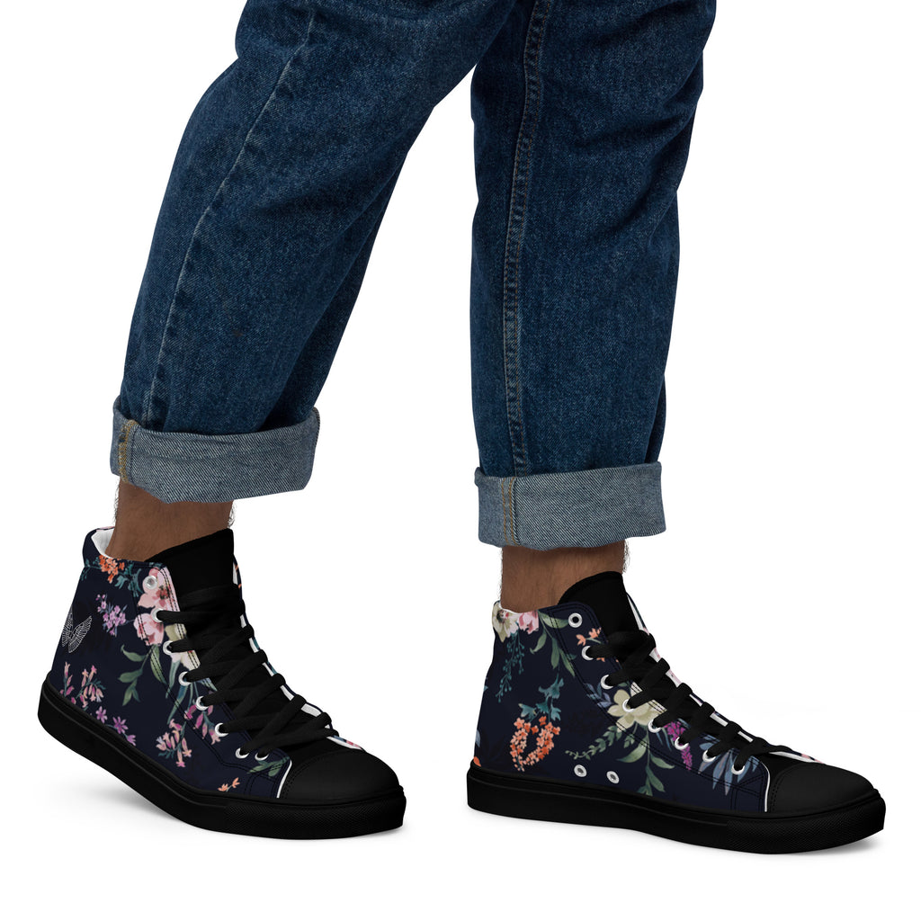 Melivero High-Top Sneaker Unisex – Canvas Leinenschuhe | Schwarz Weiß | EU 37,5–47,5 Melivero