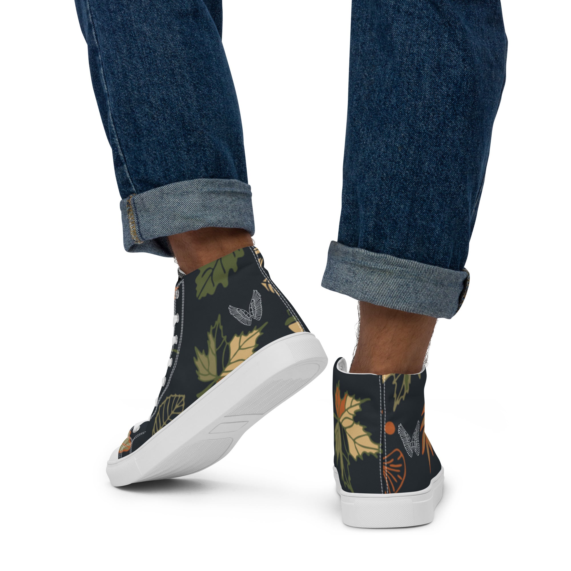 High-Top Canvas Sneaker Herren – Schwarz & Weiß | Melivero Melivero