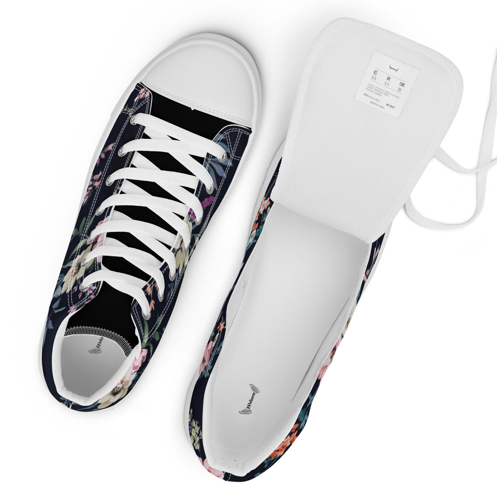 Melivero High-Top Sneaker Unisex – Canvas Leinenschuhe | Schwarz Weiß | EU 37,5–47,5 Melivero
