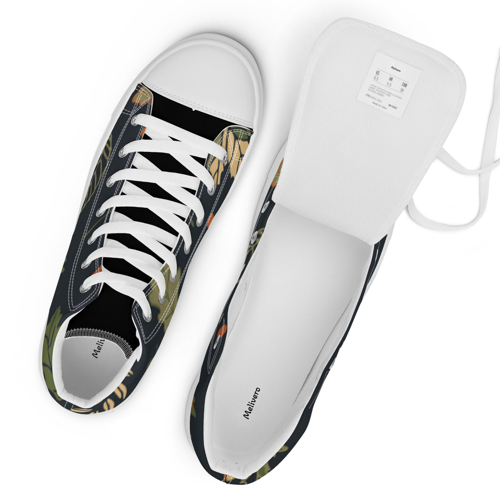 High-Top Canvas Sneaker Herren – Schwarz & Weiß | Melivero Melivero