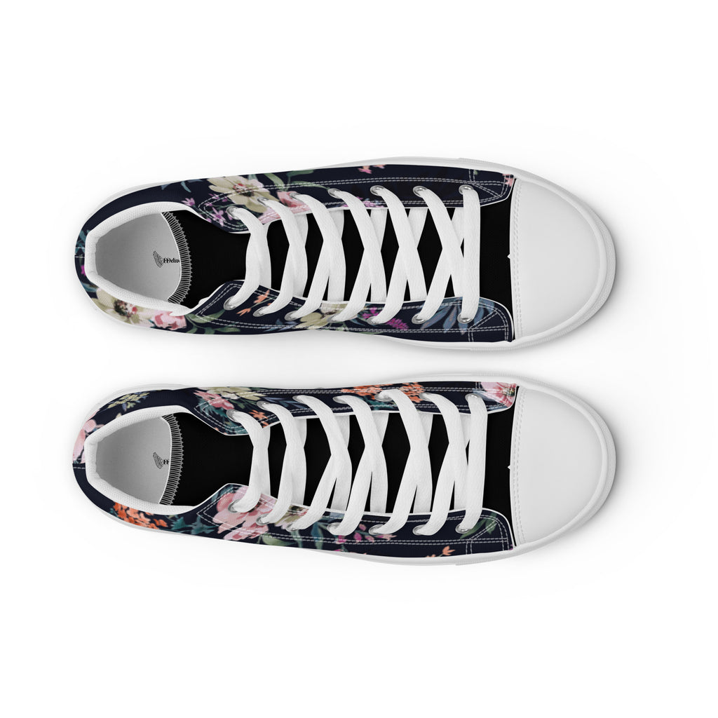 Melivero High-Top Sneaker Unisex – Canvas Leinenschuhe | Schwarz Weiß | EU 37,5–47,5 Melivero