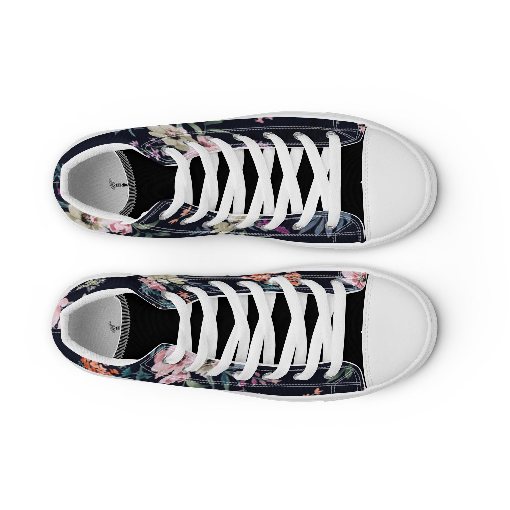 Melivero High-Top Sneaker Unisex – Canvas Leinenschuhe | Schwarz Weiß | EU 37,5–47,5 Melivero