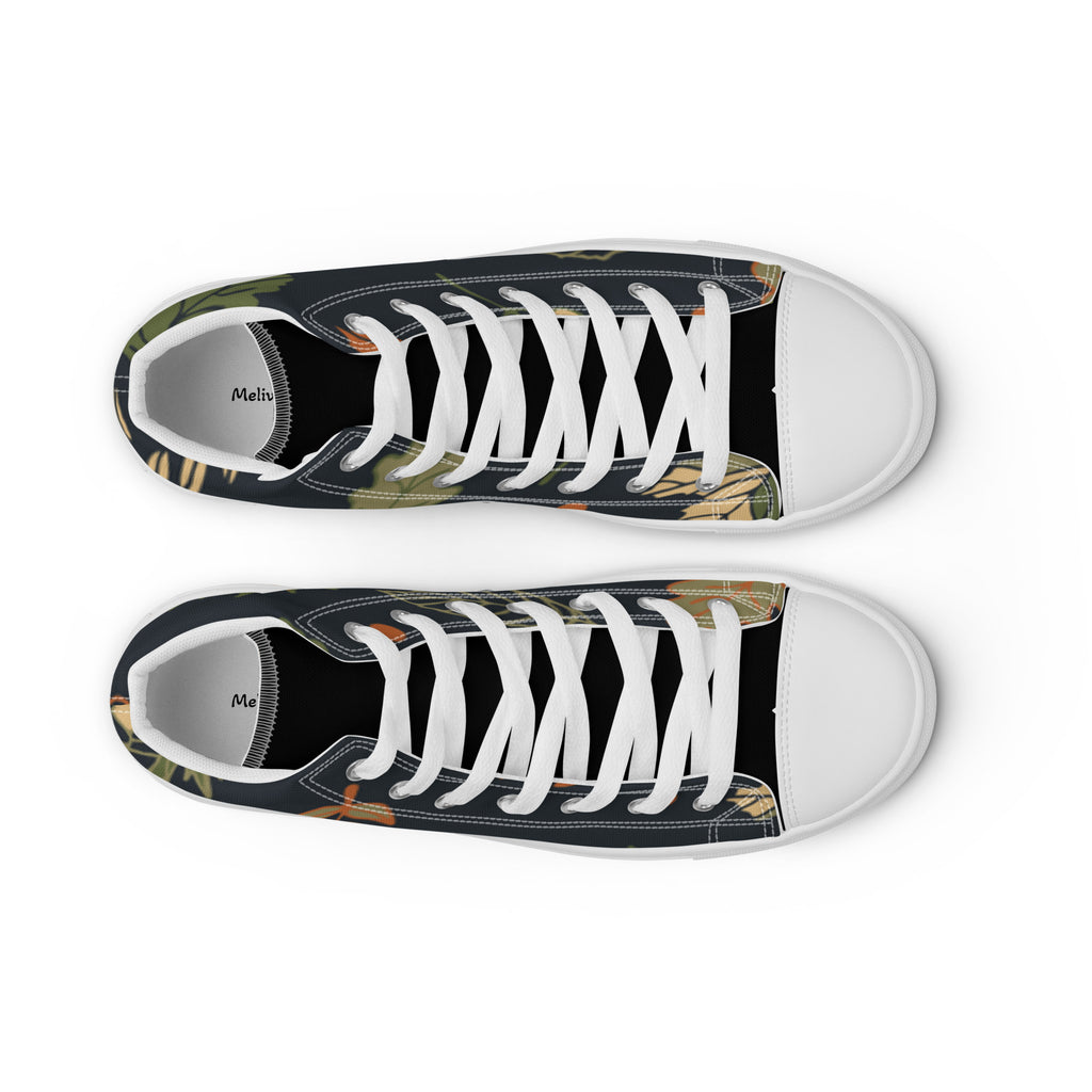 High-Top Canvas Sneaker Herren – Schwarz & Weiß | Melivero Melivero