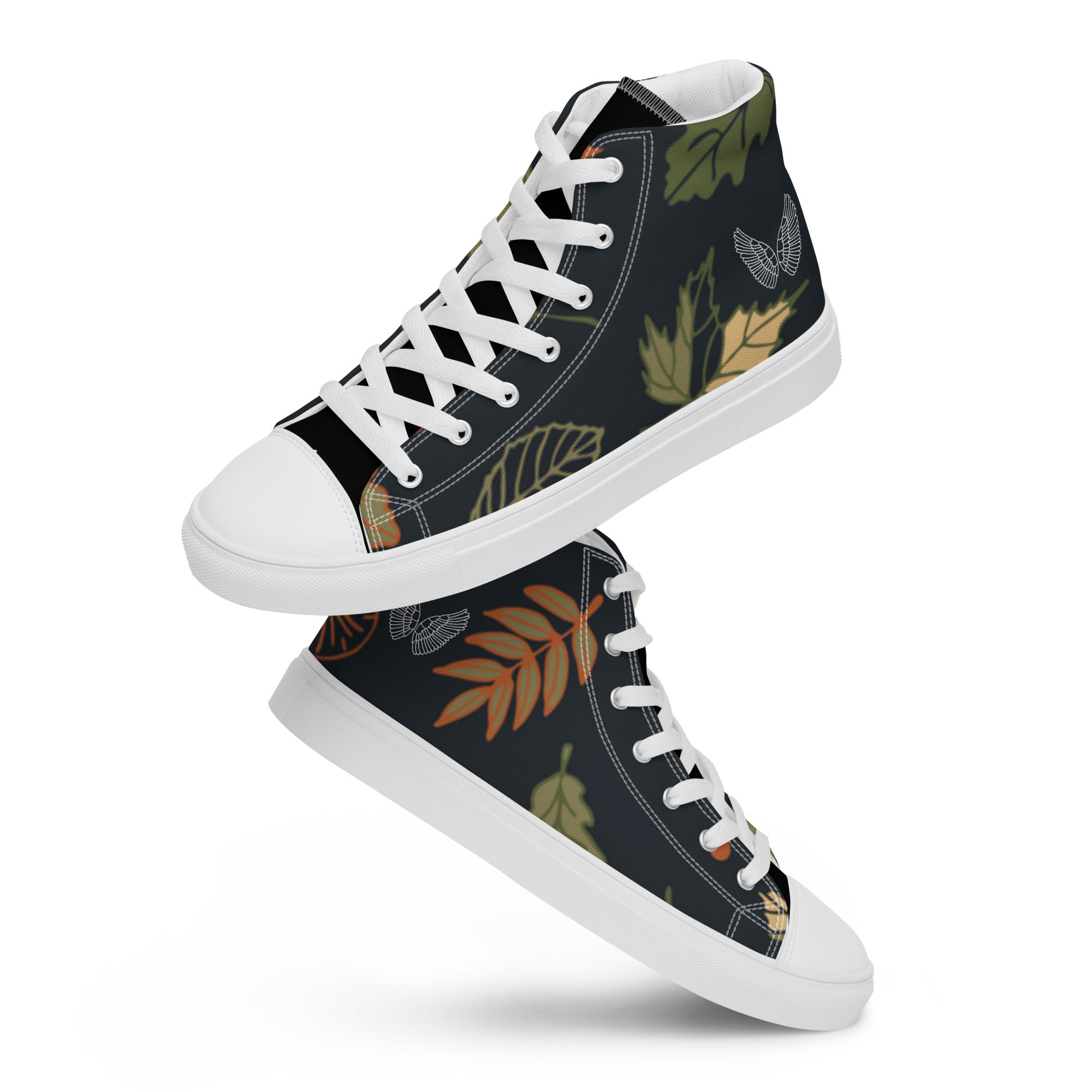 High-Top Canvas Sneaker Herren – Schwarz & Weiß | Melivero Weiß Melivero