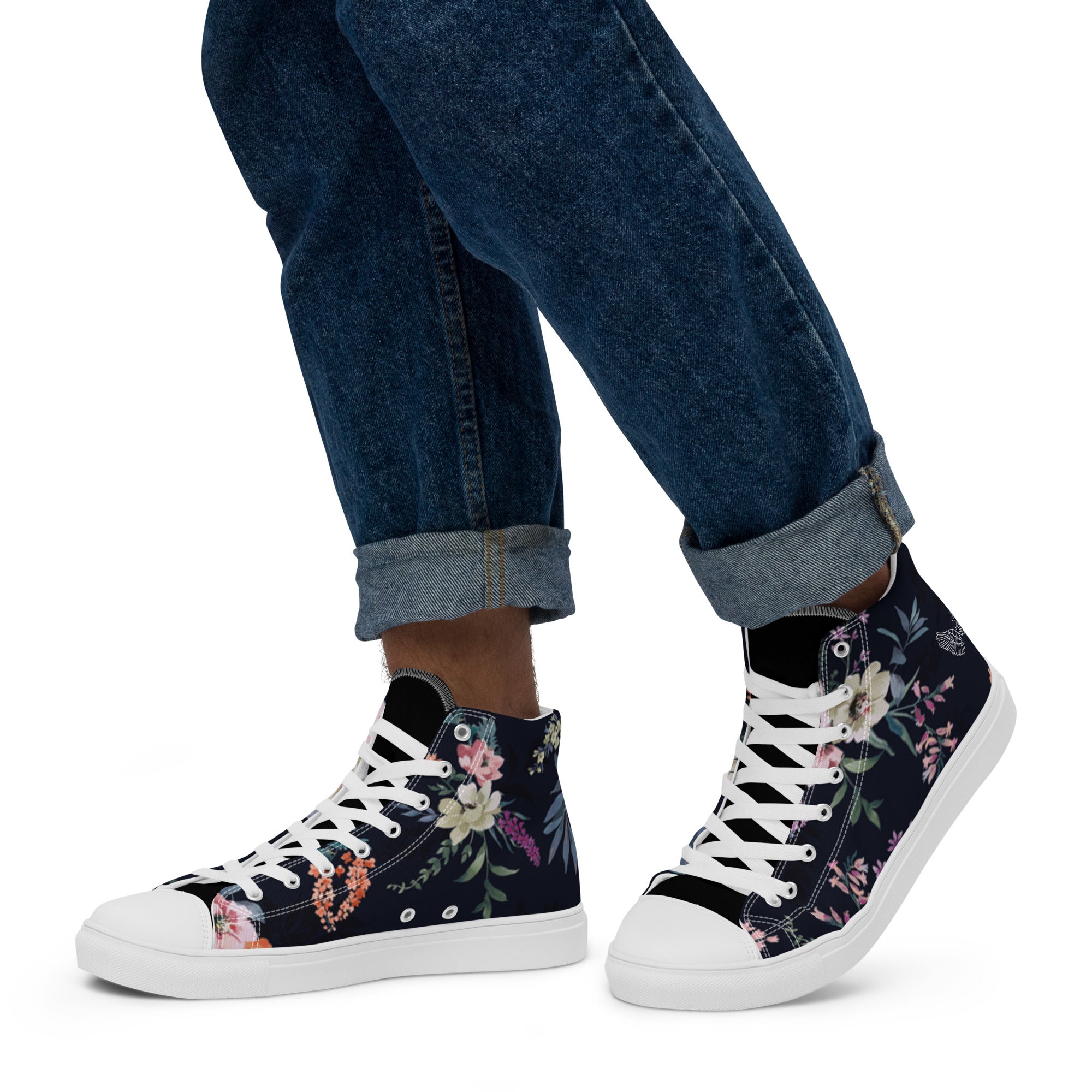 Melivero High-Top Sneaker Unisex – Canvas Leinenschuhe | Schwarz Weiß | EU 37,5–47,5 Melivero