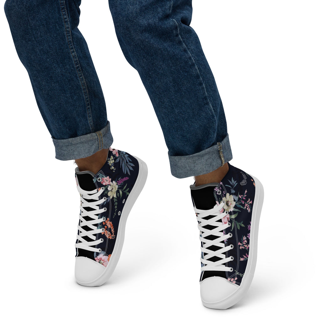Melivero High-Top Sneaker Unisex – Canvas Leinenschuhe | Schwarz Weiß | EU 37,5–47,5 Melivero