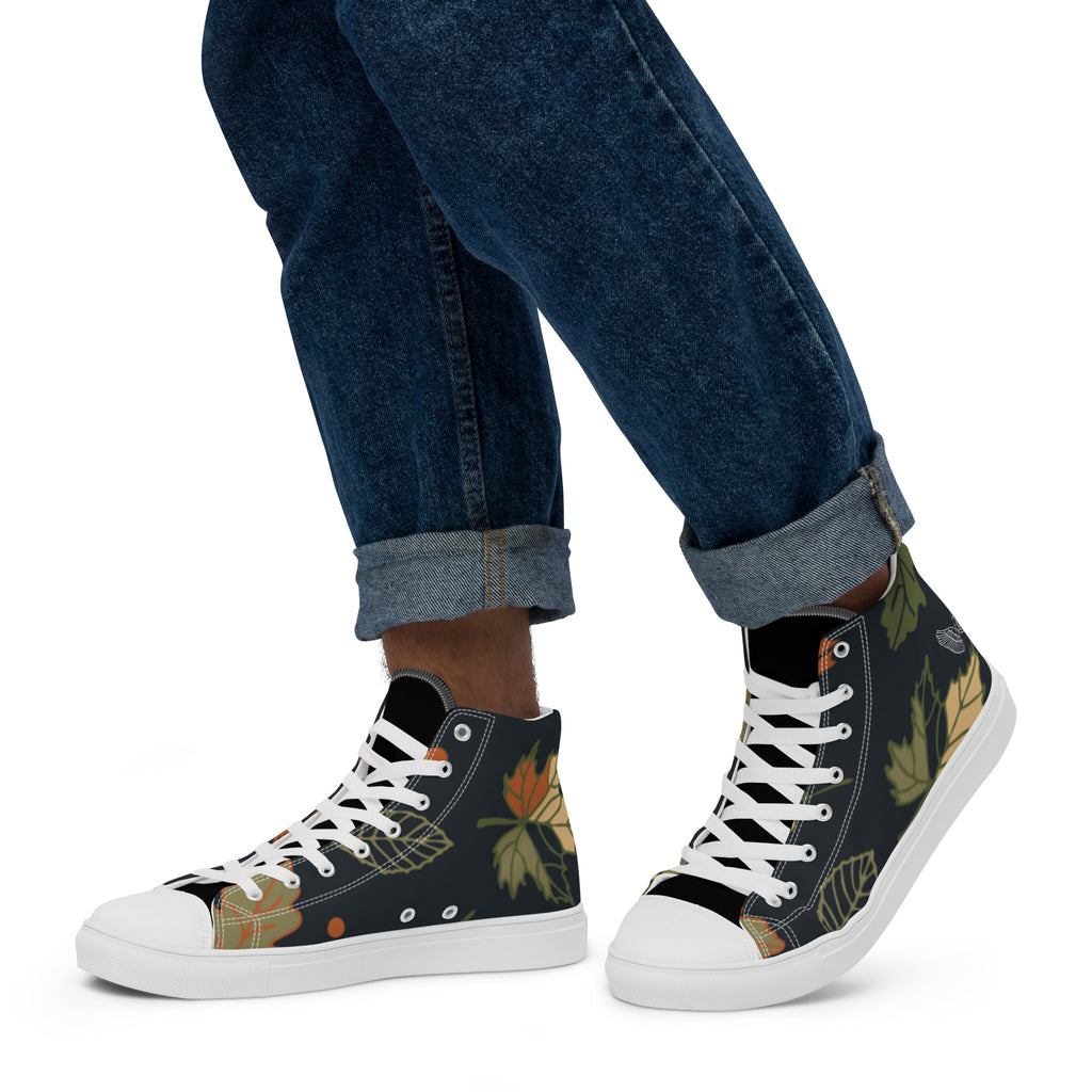 High-Top Canvas Sneaker Herren – Schwarz & Weiß | Melivero Melivero