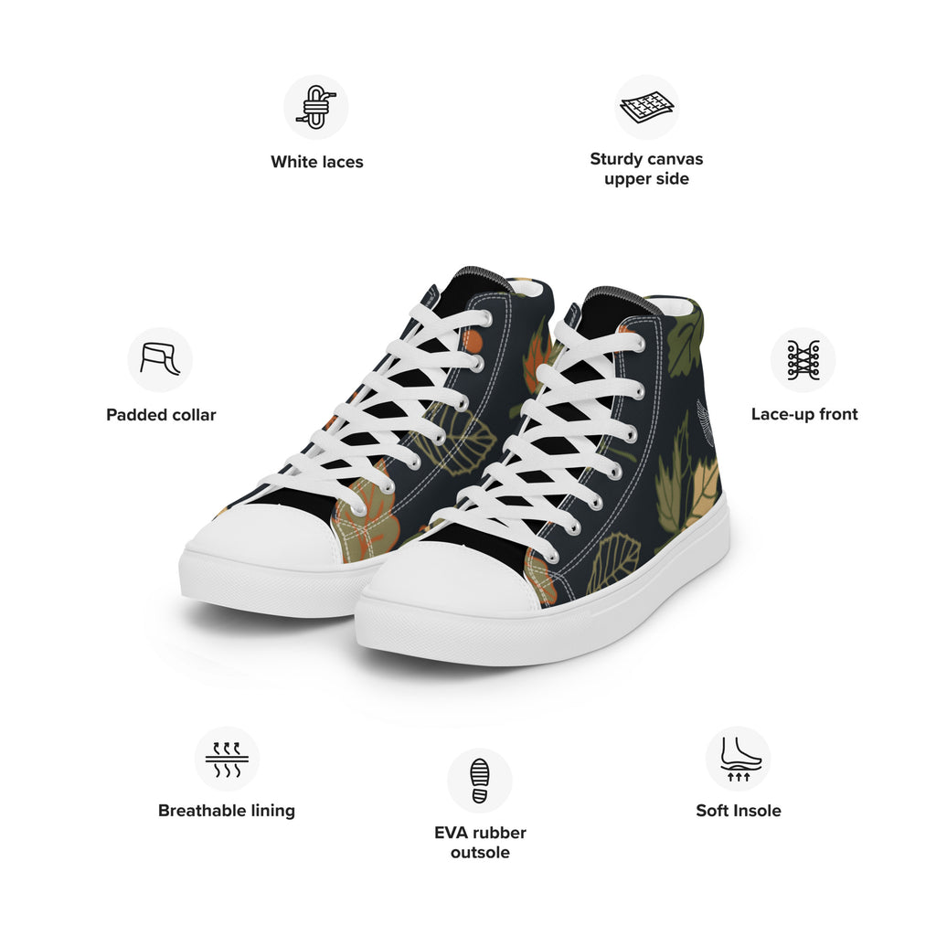 High-Top Canvas Sneaker Herren – Schwarz & Weiß | Melivero Melivero