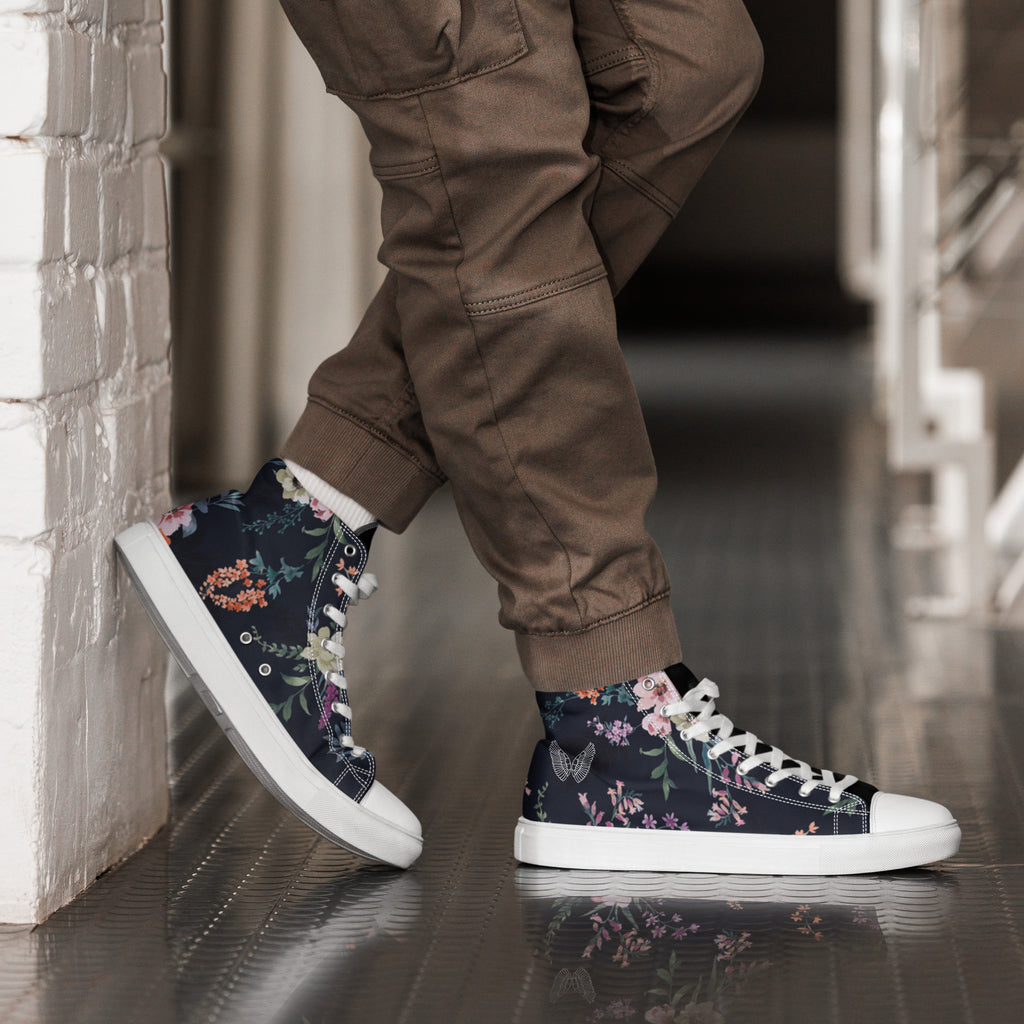 Melivero High-Top Sneaker Unisex – Canvas Leinenschuhe | Schwarz Weiß | EU 37,5–47,5 Melivero