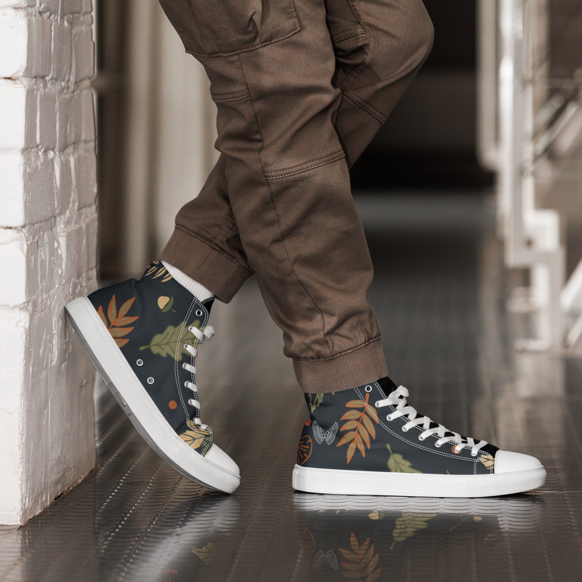 High-Top Canvas Sneaker Herren – Schwarz & Weiß | Melivero Melivero