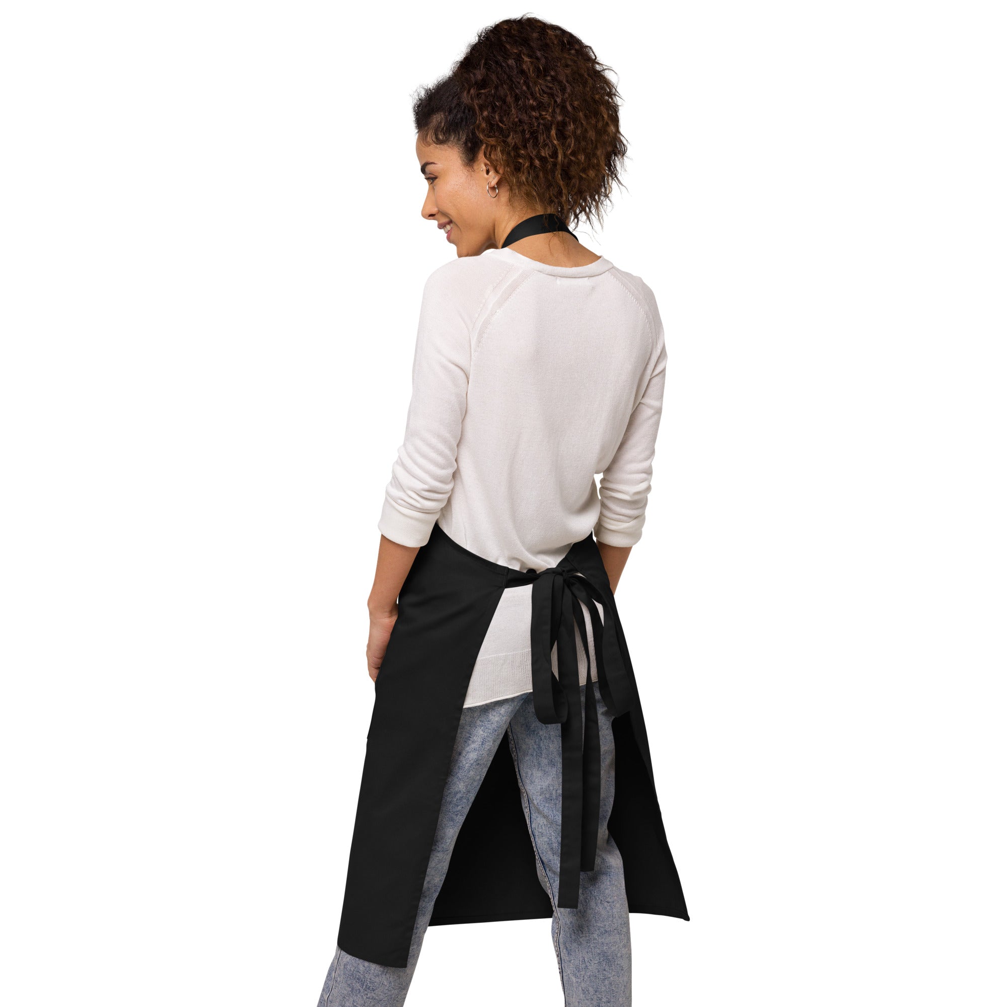 Bio-Baumwolle Küchenschürze mit Tasche – Schwarz & Navy | Melivero Melivero
