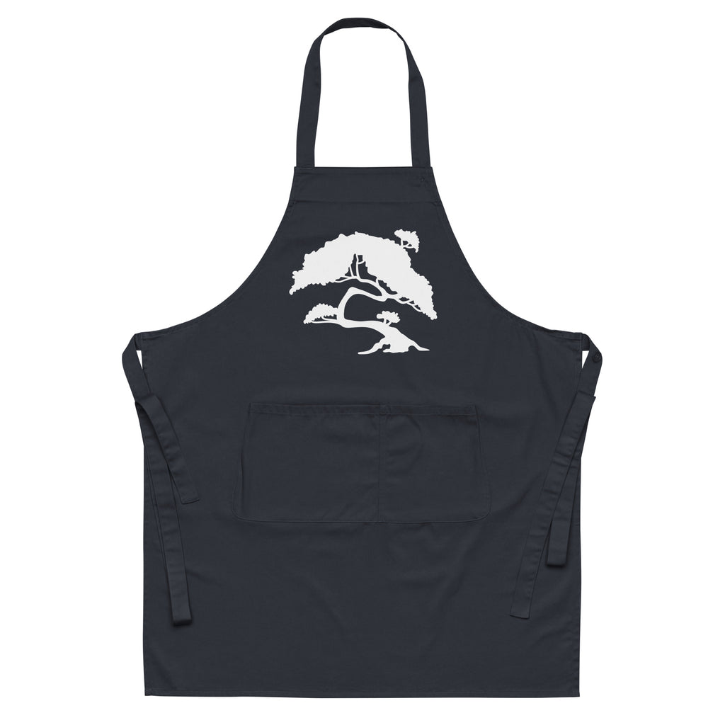 Bio-Baumwolle Küchenschürze mit Tasche – Schwarz & Navy | Melivero Melivero