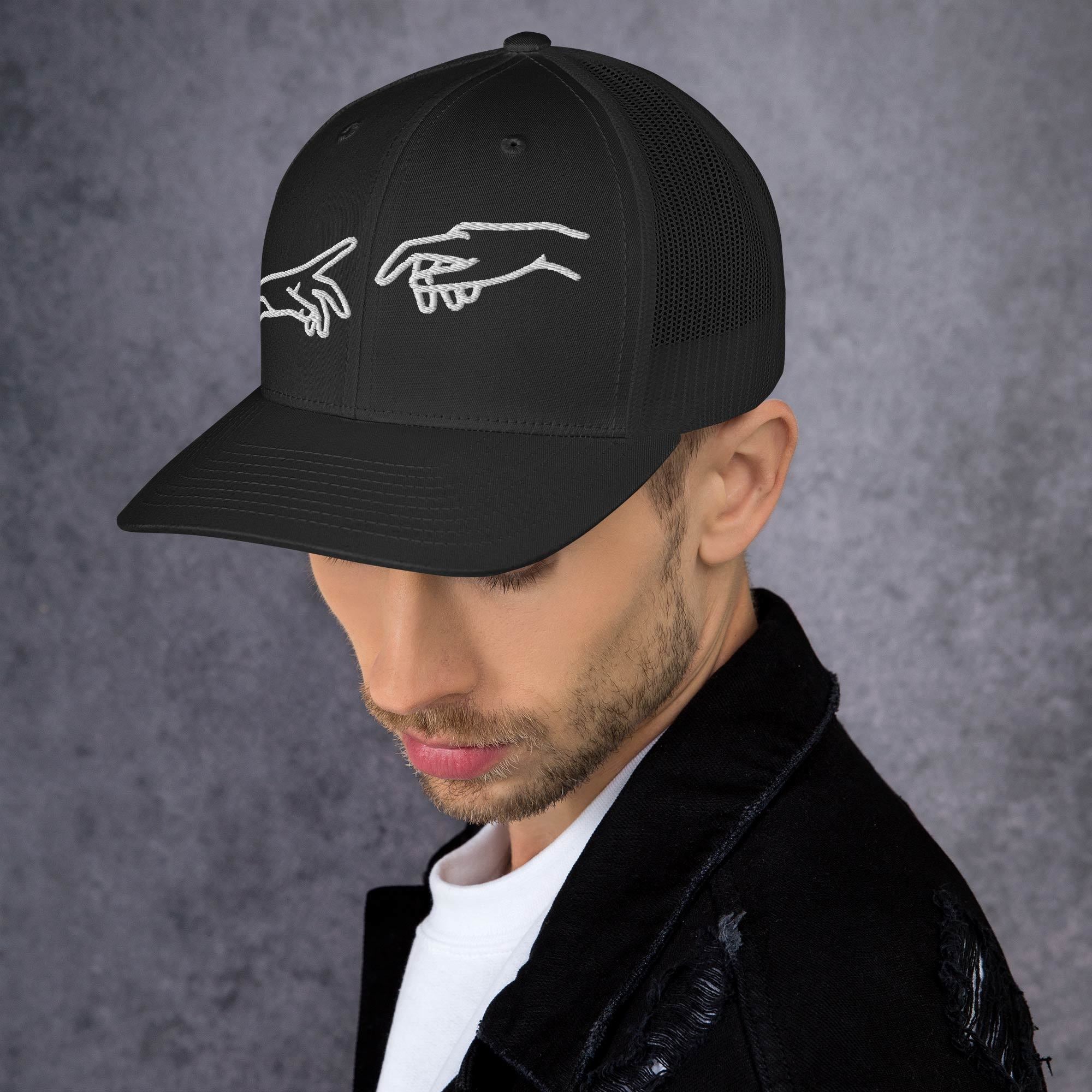 Retro Trucker Cap | Mesh-Rückseite Unisex in 14 Farben Schwarz Melivero