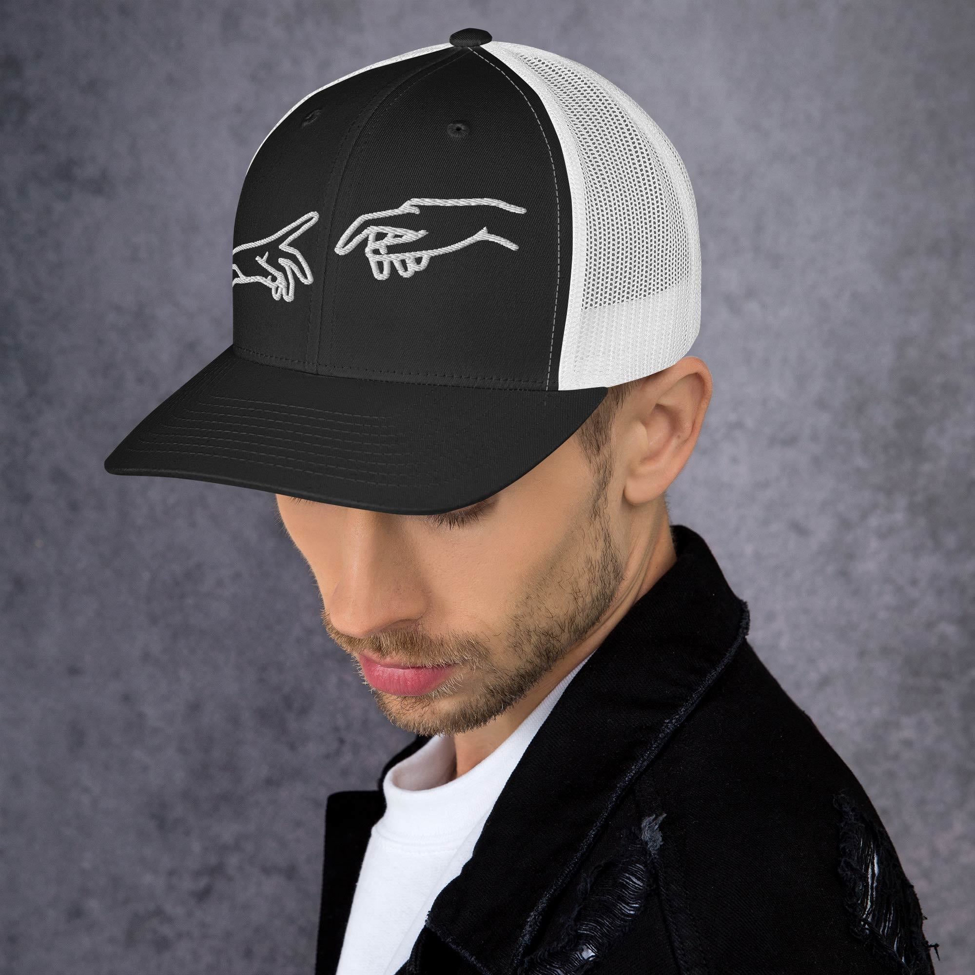 Retro Trucker Cap | Mesh-Rückseite Unisex in 14 Farben Schwarz Weiß Melivero