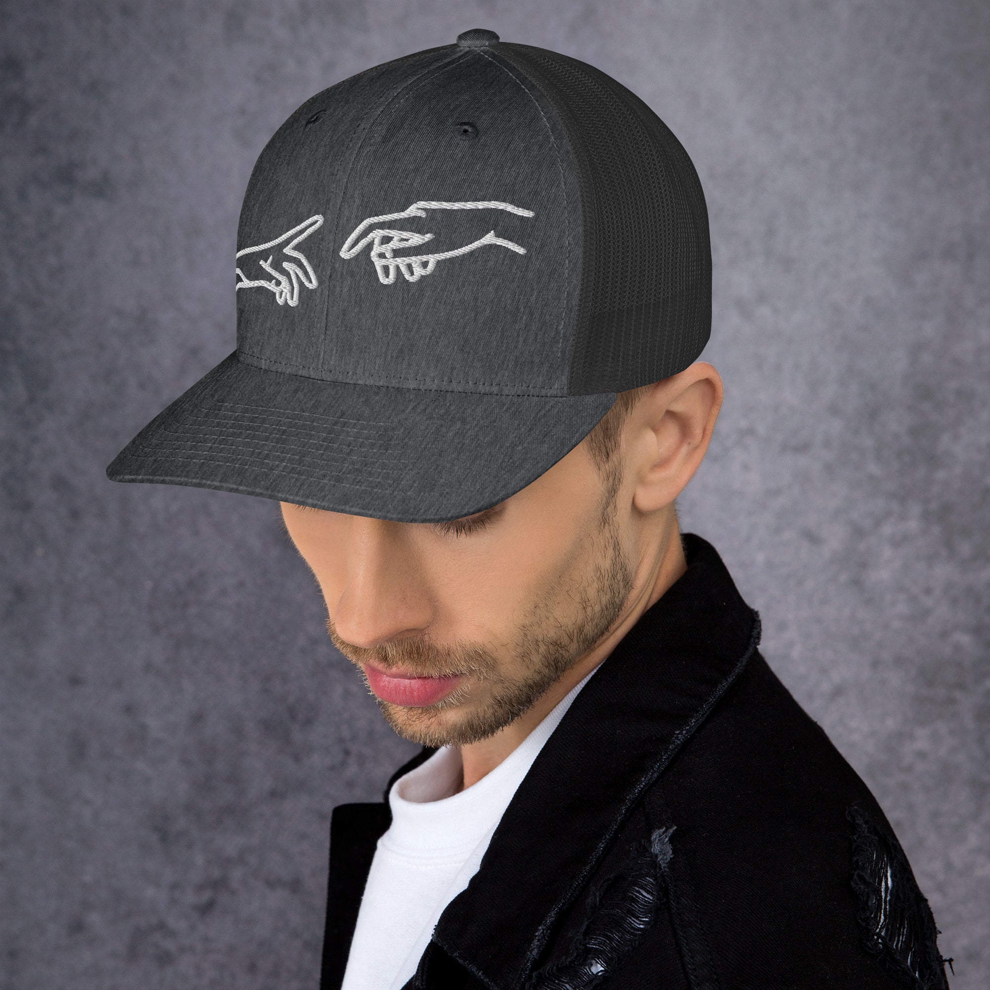 Retro Trucker Cap | Mesh-Rückseite Unisex in 14 Farben Dark Heather Gray Melivero
