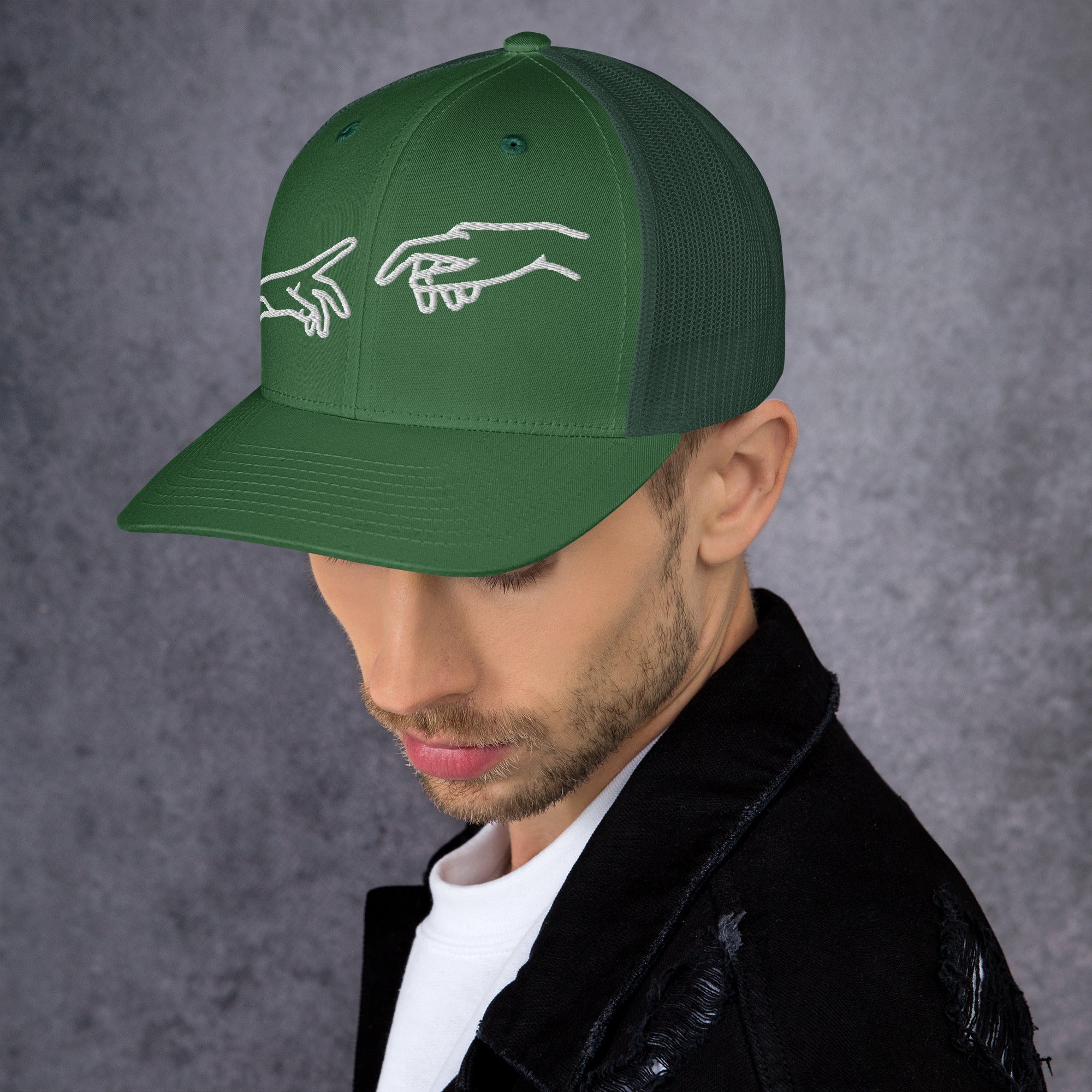 Retro Trucker Cap | Mesh-Rückseite Unisex in 14 Farben Immergrün Melivero