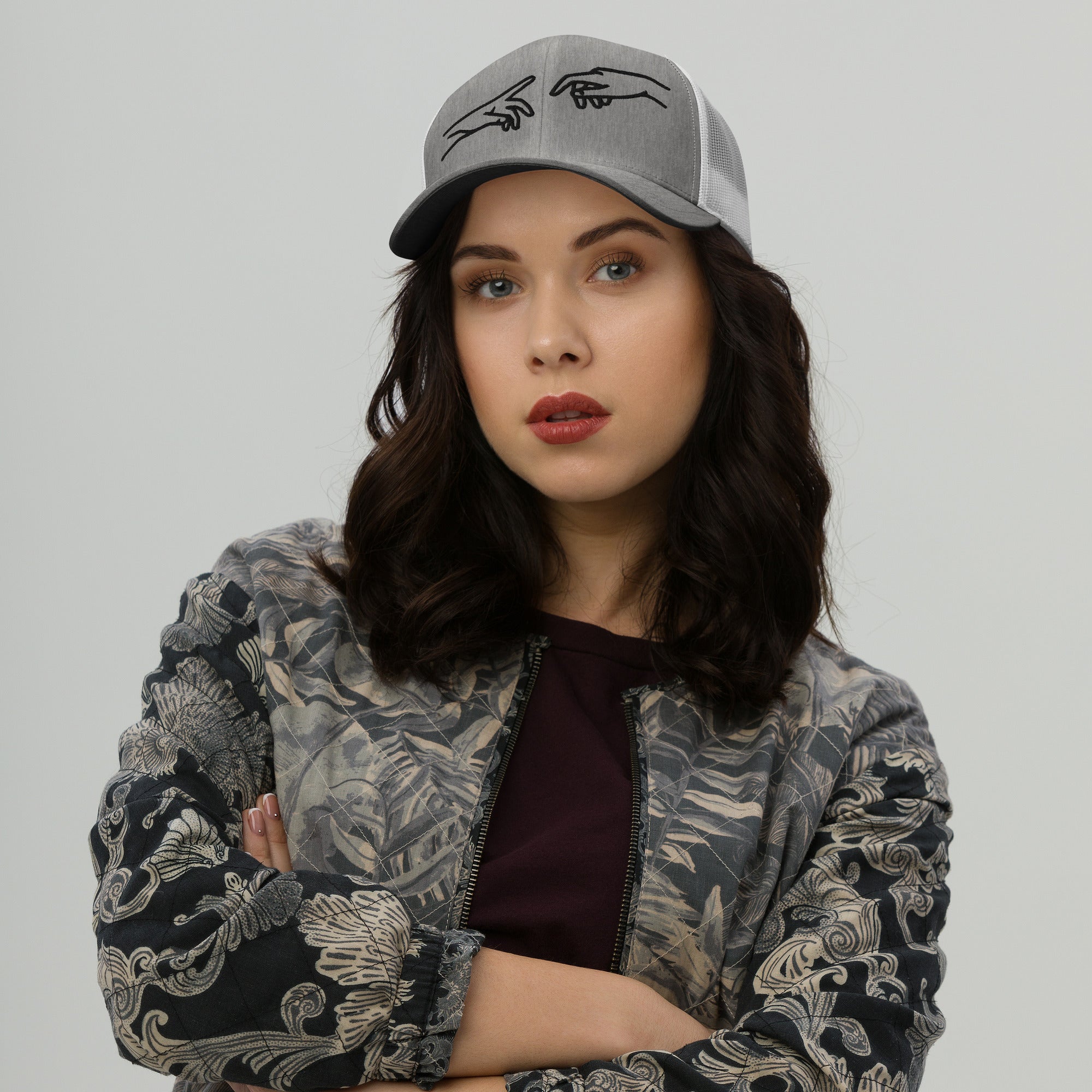 Retro Trucker Cap | Mesh Cap Unisex in 8 Farben Heather Grey White Melivero