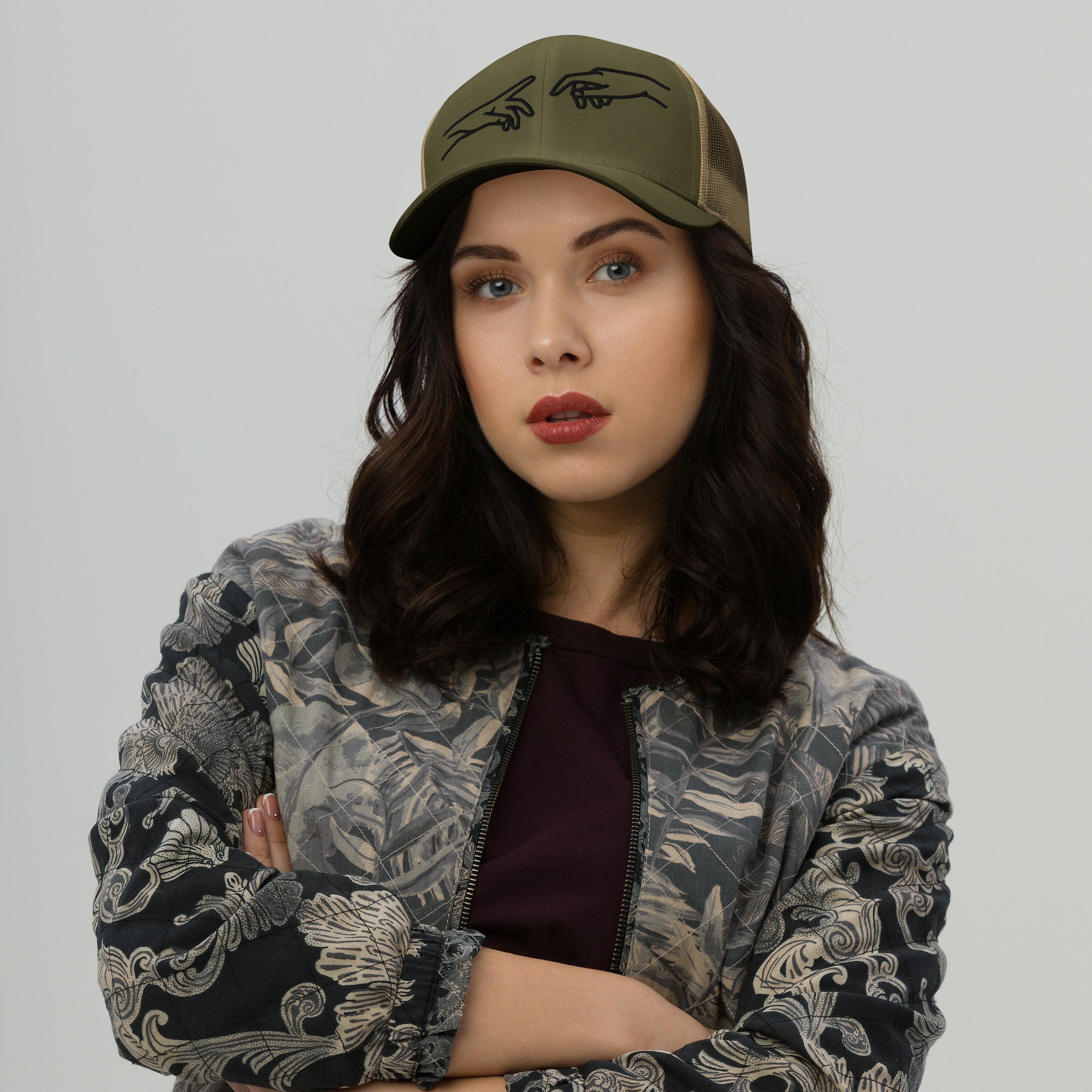 Retro Trucker Cap | Mesh Cap Unisex in 8 Farben Moss Khaki Melivero