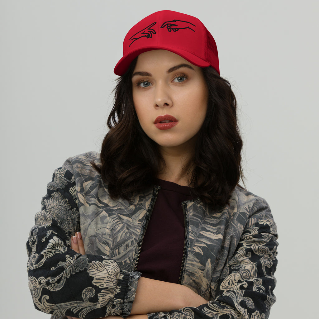 Retro Trucker Cap | Mesh Cap Unisex in 8 Farben Rot Melivero
