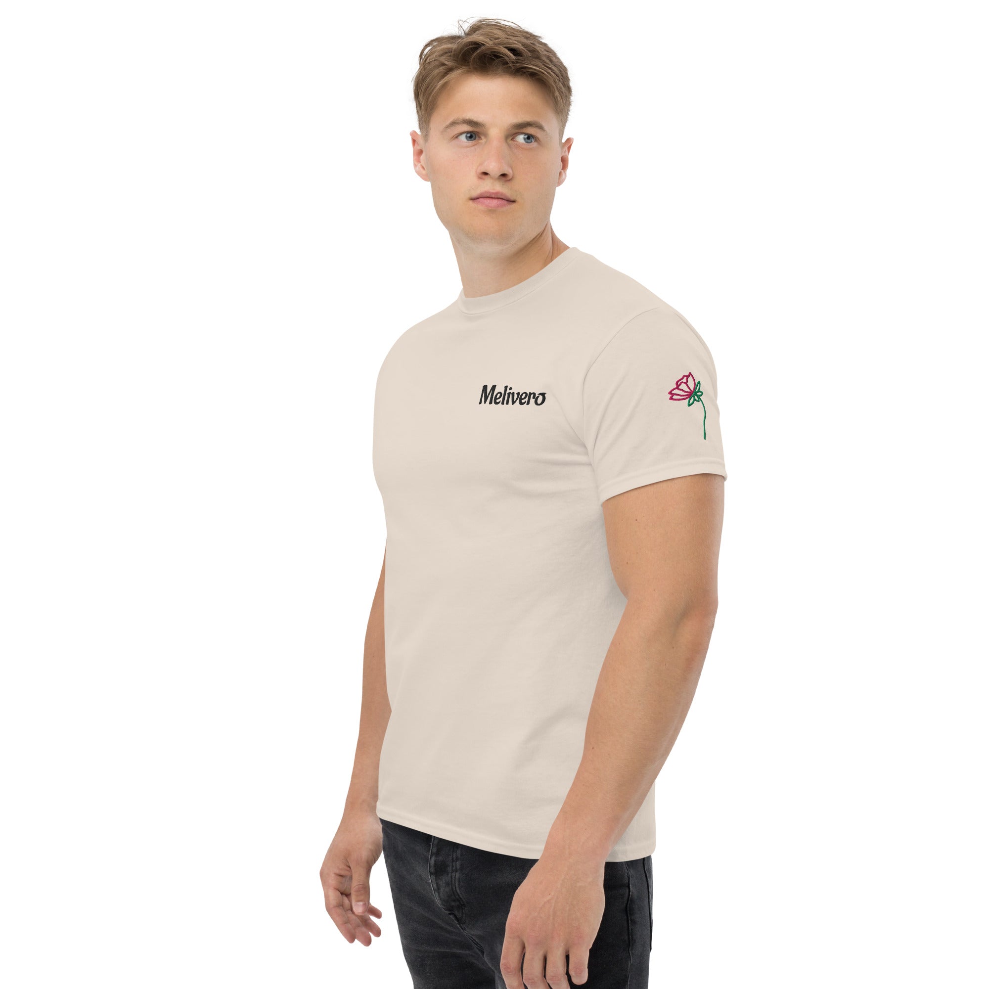 Klassisches Unisex T-Shirt – 100% Baumwolle in Sand, Natur & Weiß | Melivero Natürlich Melivero