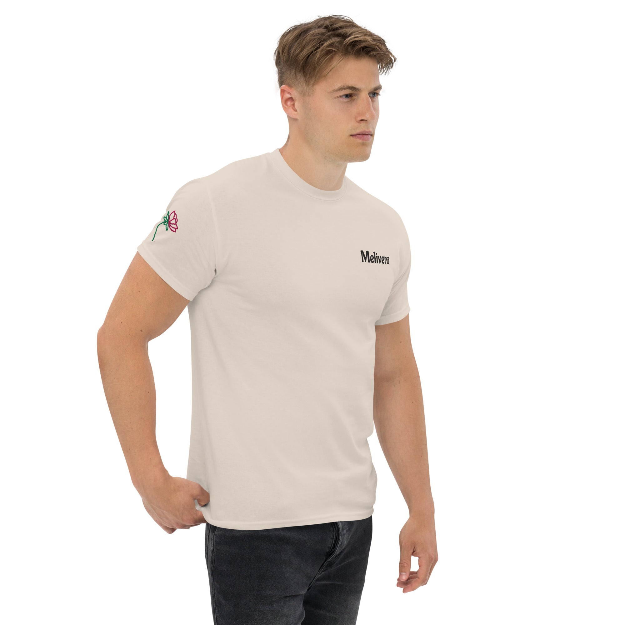 Klassisches Unisex T-Shirt – 100% Baumwolle in Sand, Natur & Weiß | Melivero Melivero